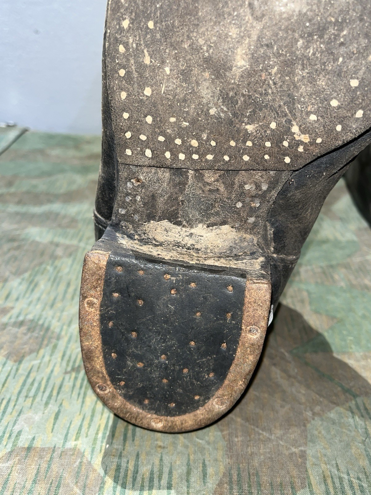 Size 10 Original WW2 German Uniform Combat / Marching Jack Boots - Image 18