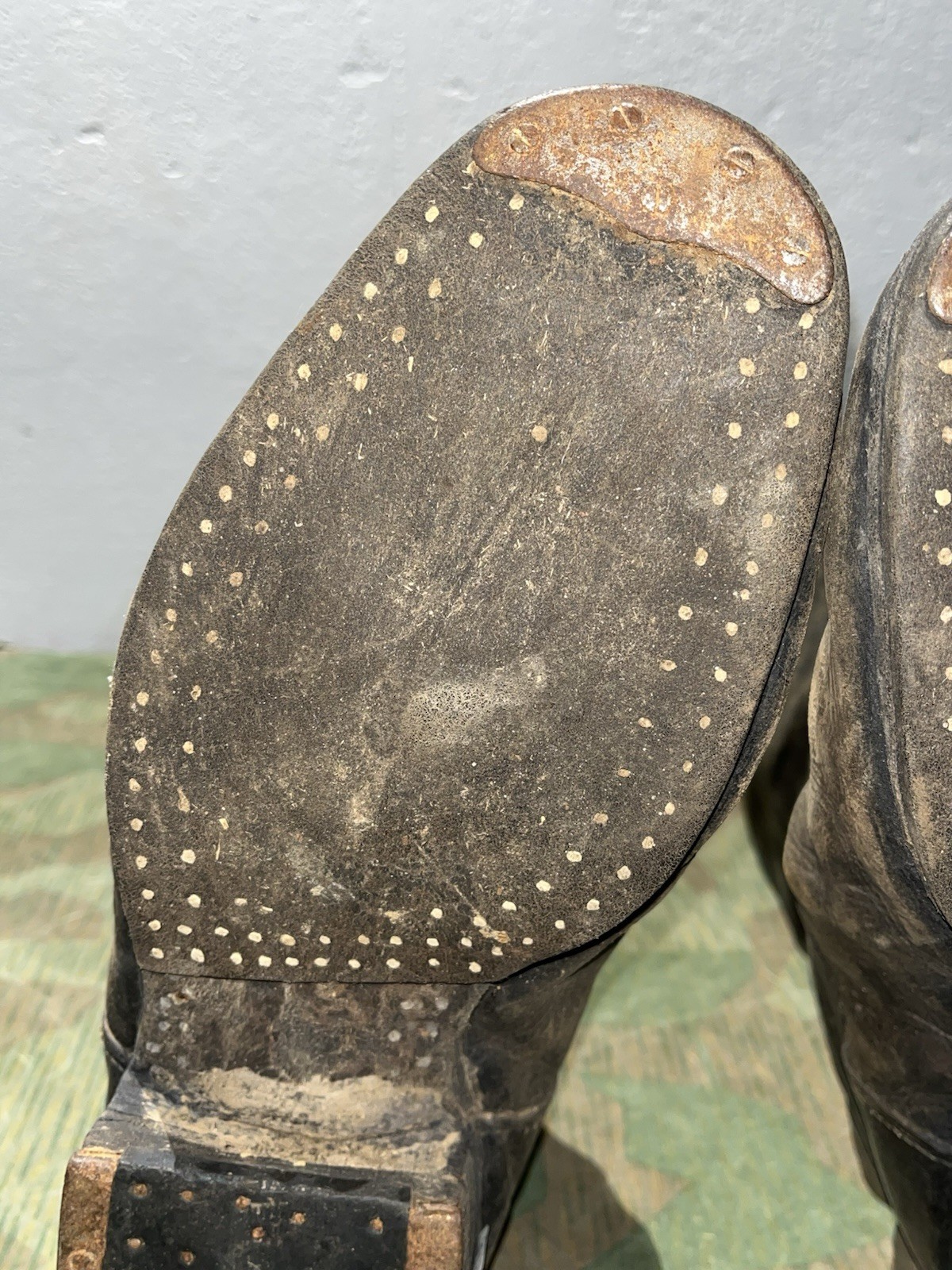 Size 10 Original WW2 German Uniform Combat / Marching Jack Boots - Image 19