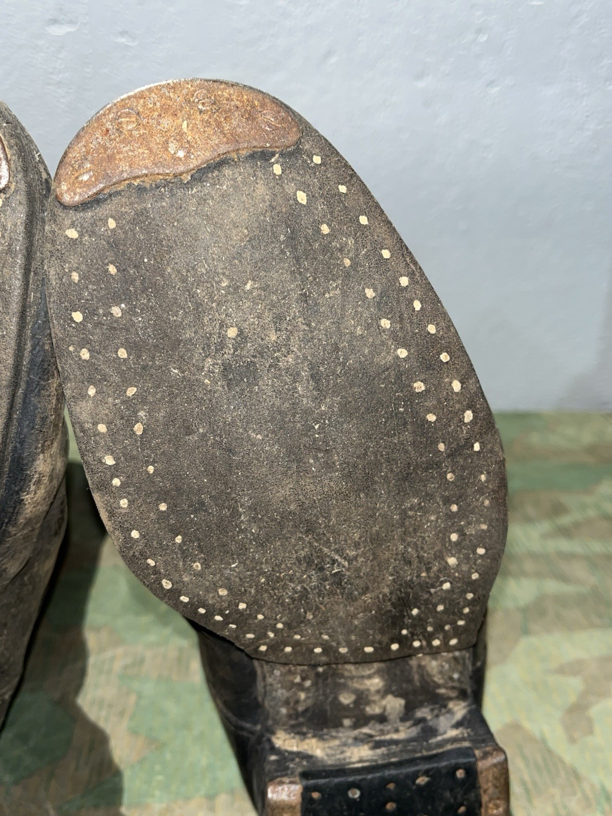 Size 10 Original WW2 German Uniform Combat / Marching Jack Boots - Image 20