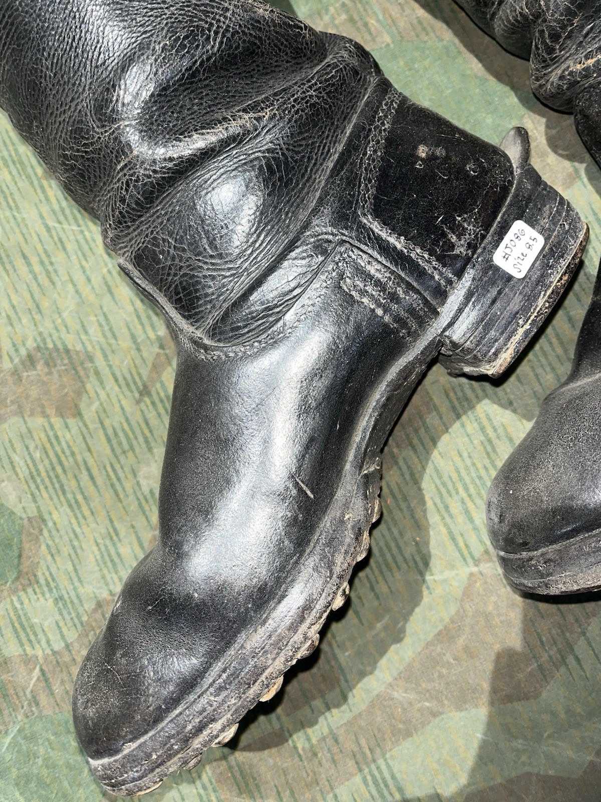 Size 8.5 Original WW2 German Uniform Combat / Marching Jack Boots W/ Hobnails - Image 3