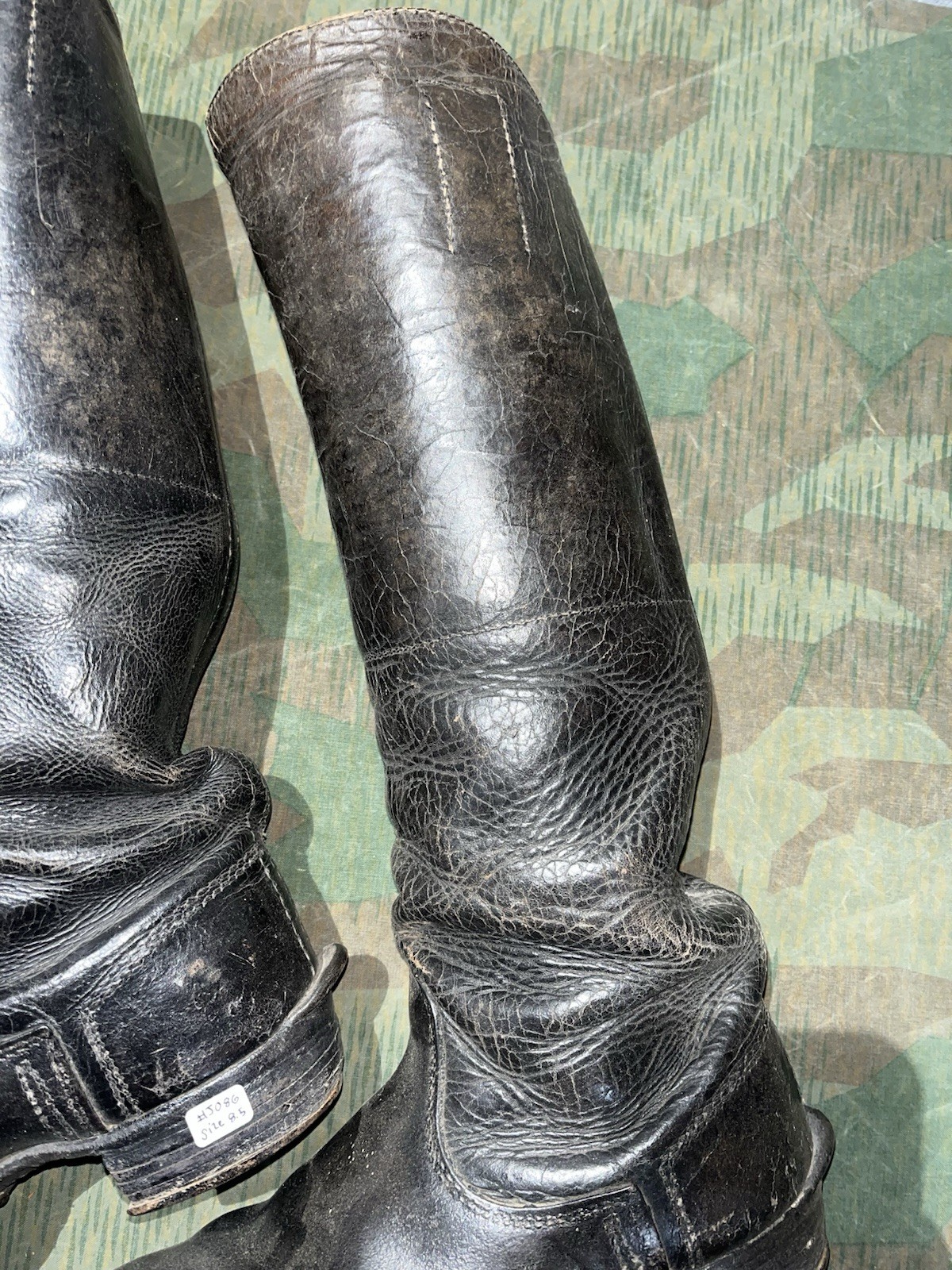 Size 8.5 Original WW2 German Uniform Combat / Marching Jack Boots W/ Hobnails - Image 5