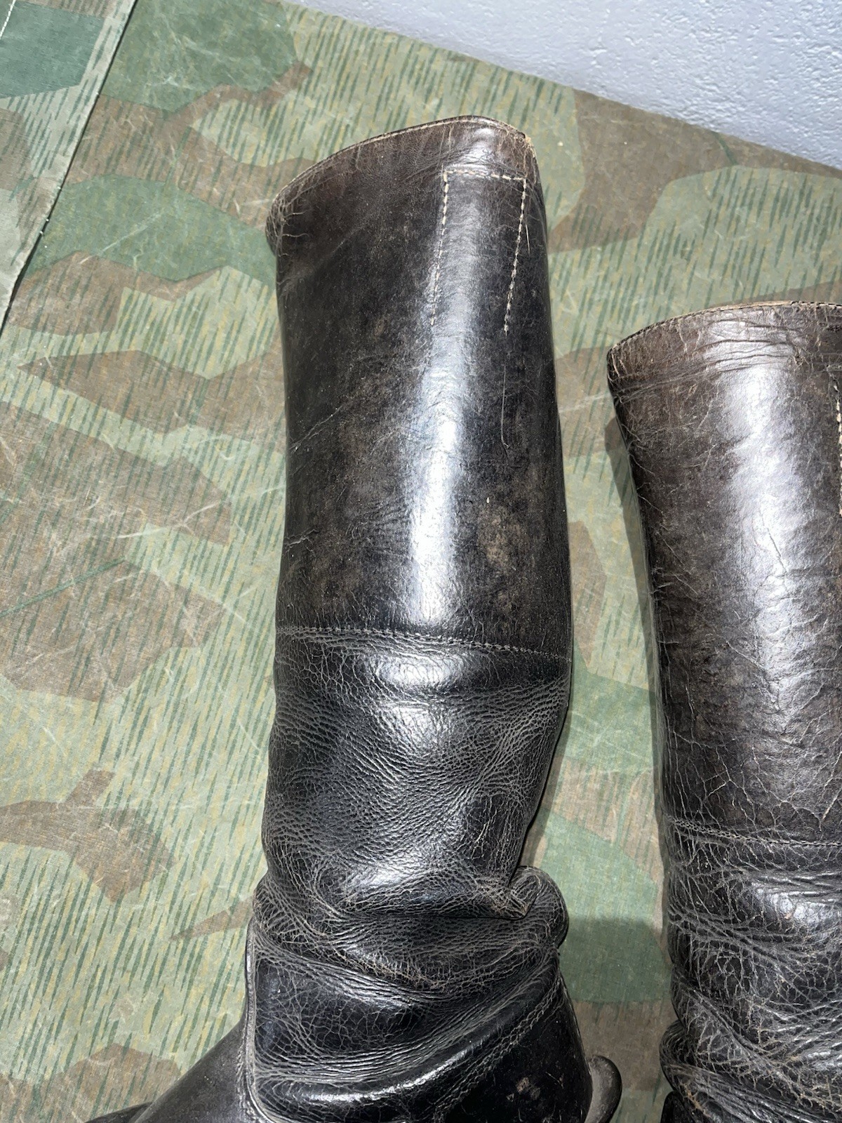 Size 8.5 Original WW2 German Uniform Combat / Marching Jack Boots W/ Hobnails - Image 6