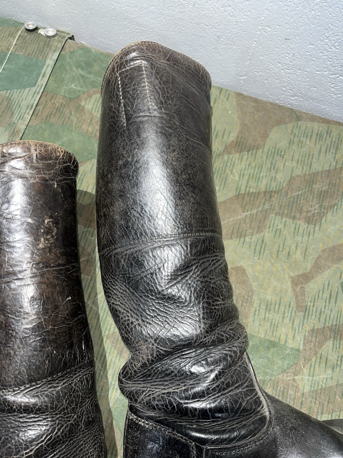 Size 8.5 Original WW2 German Uniform Combat / Marching Jack Boots W/ Hobnails - Image 11