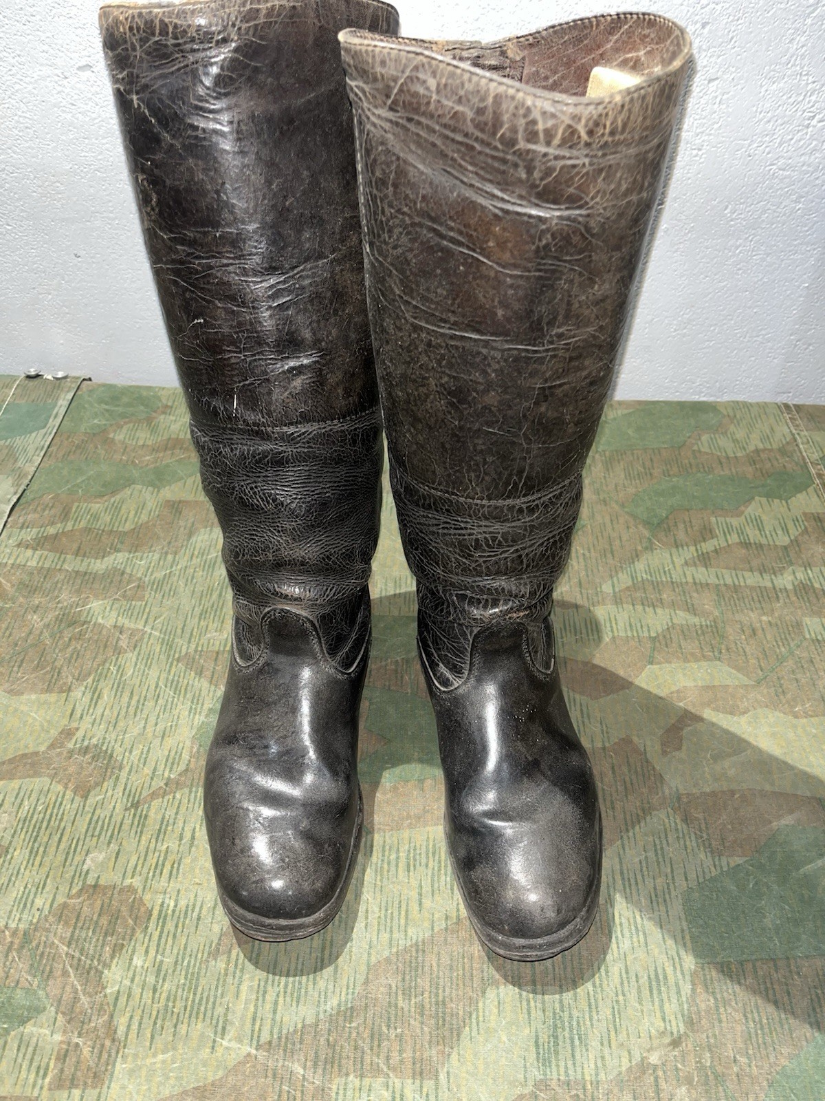 Size 8.5 Original WW2 German Uniform Combat / Marching Jack Boots W/ Hobnails - Image 12
