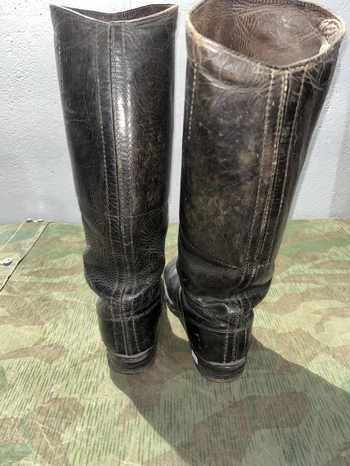Size 8.5 Original WW2 German Uniform Combat / Marching Jack Boots W/ Hobnails - Image 14