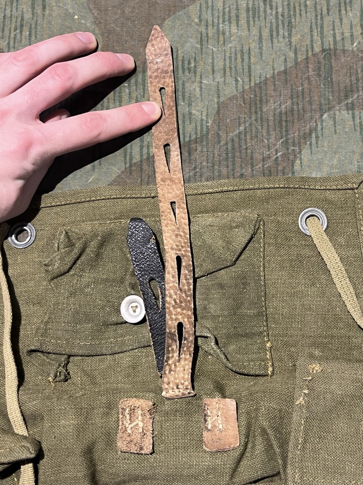 Original WW2 German Uniform A-Frame's Storage Bag Pouch 1943 Dated - Image 5