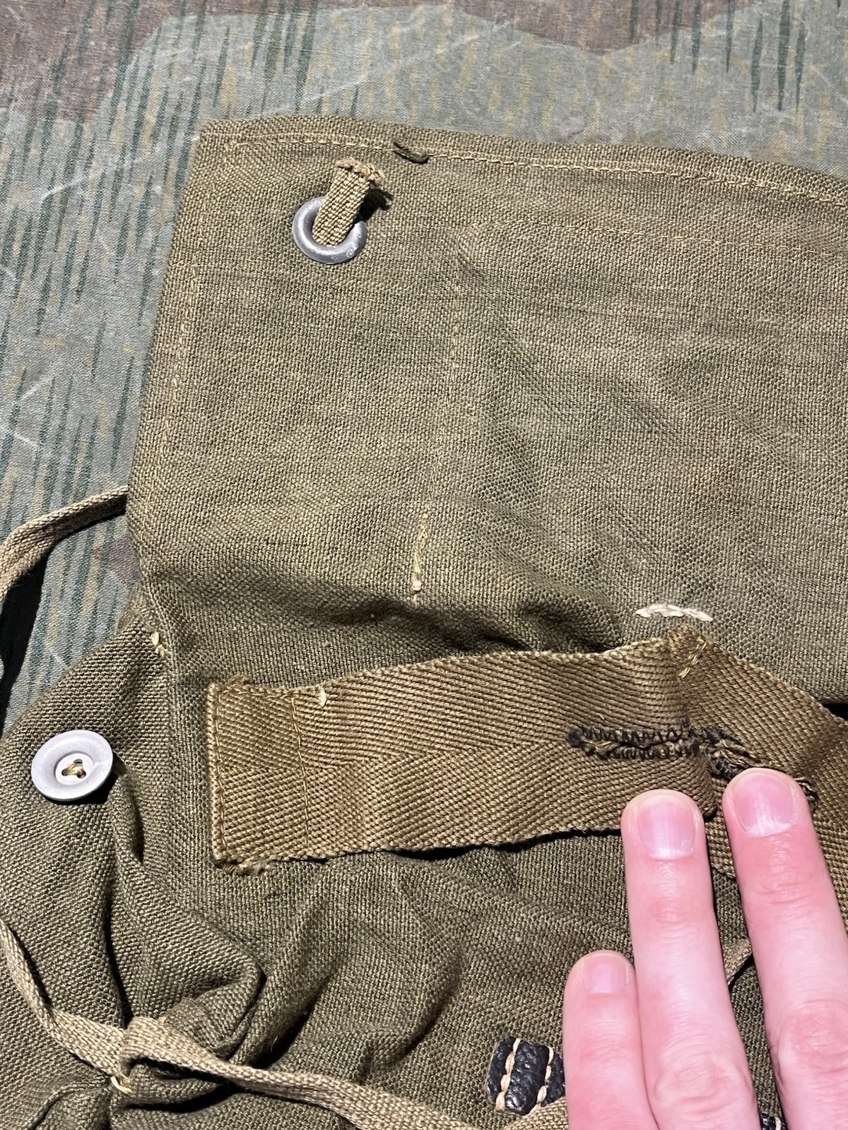 Original WW2 German Uniform A-Frame's Storage Bag Pouch 1943 Dated - Image 11