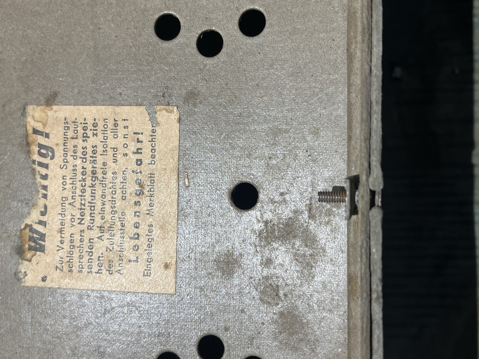 Original WW2 German 1940’s WL SpK 1 Torn EB Radio Loudspeaker Waffen Eagle Marked - Image 24