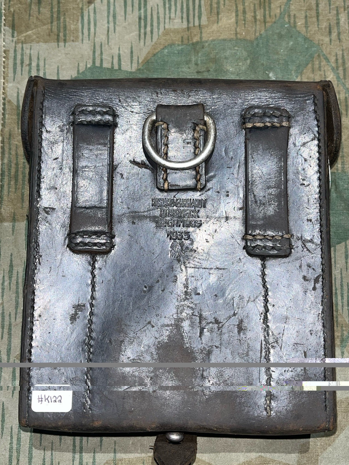 Original WW2 German Mg34 Mg42 Leather Gunner’s Tool Pouch Marked 1935 - Image 5