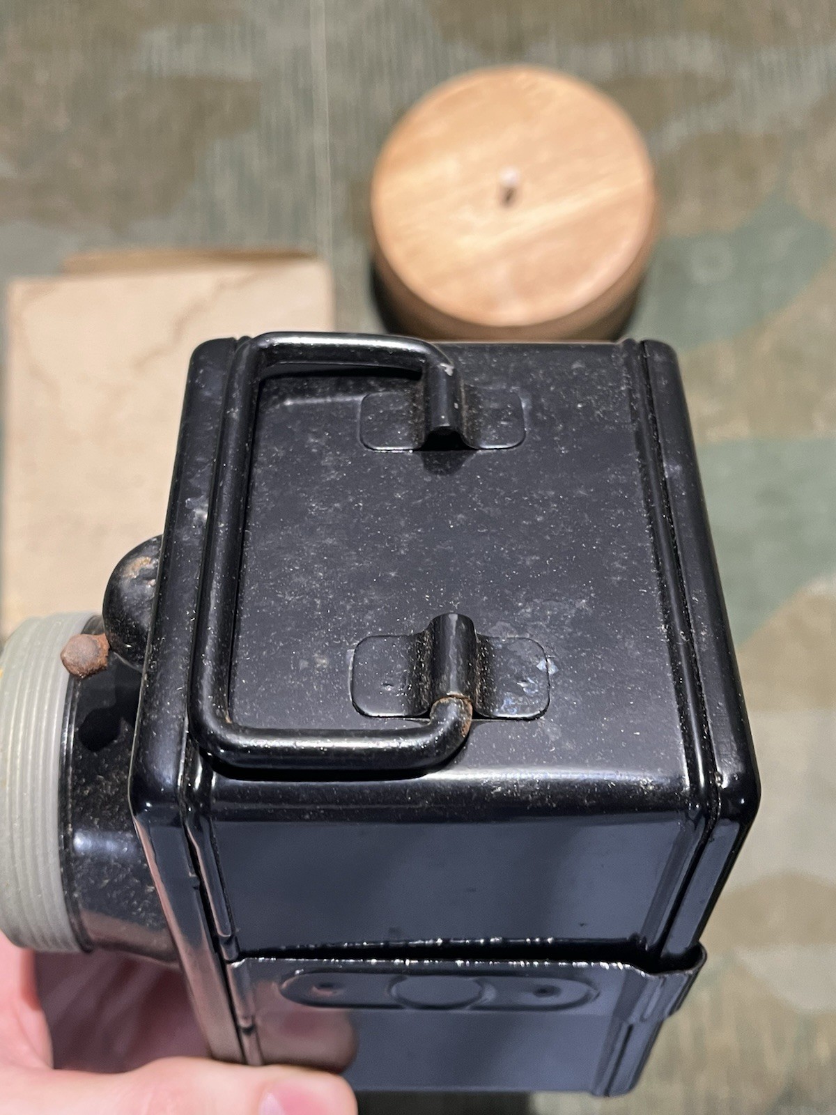 Original WW2 German Uniform Belt / Handheld Flashlight Signal Lamp w/ Box NOS - Image 6