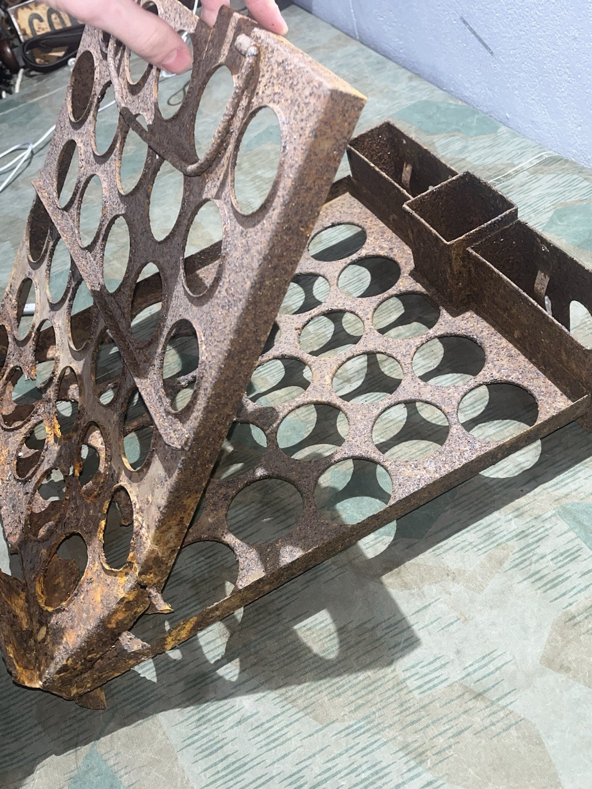Original WW2 German M39 Egg Grenade Storage Rack - Image 8