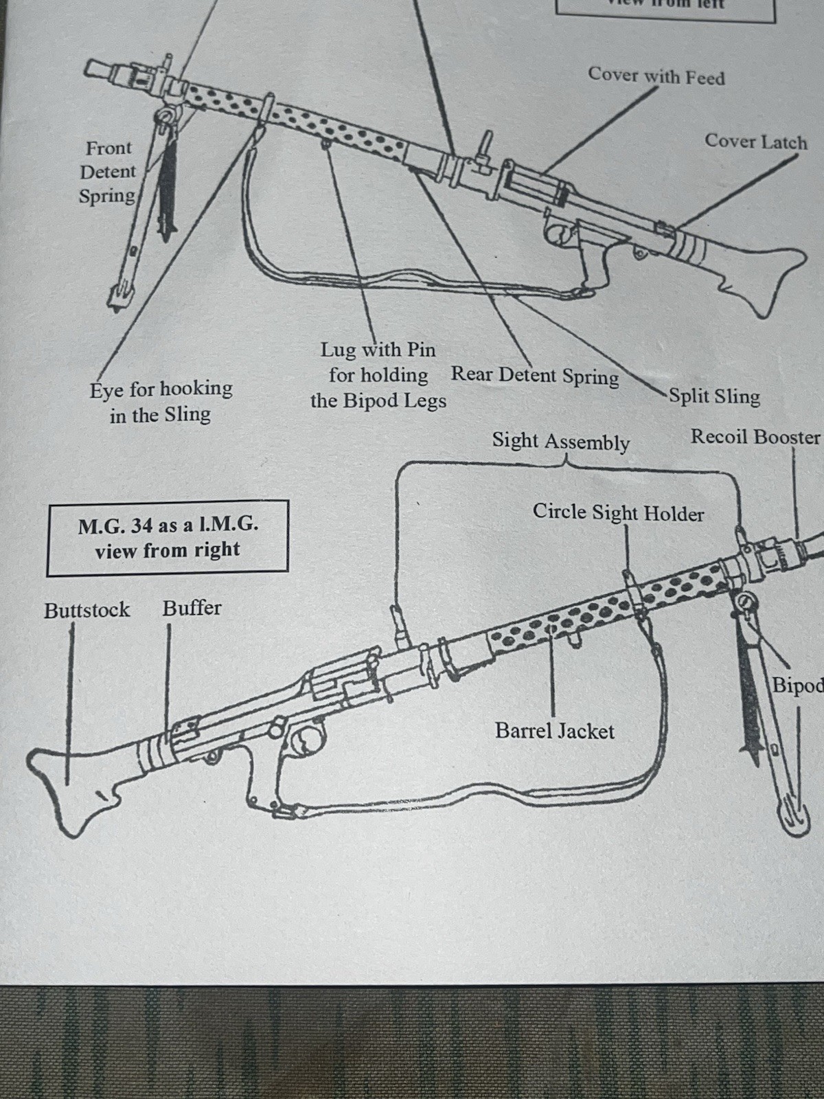 WW2 German Mg34 Schematics / Manual Reprint In English - Image 2