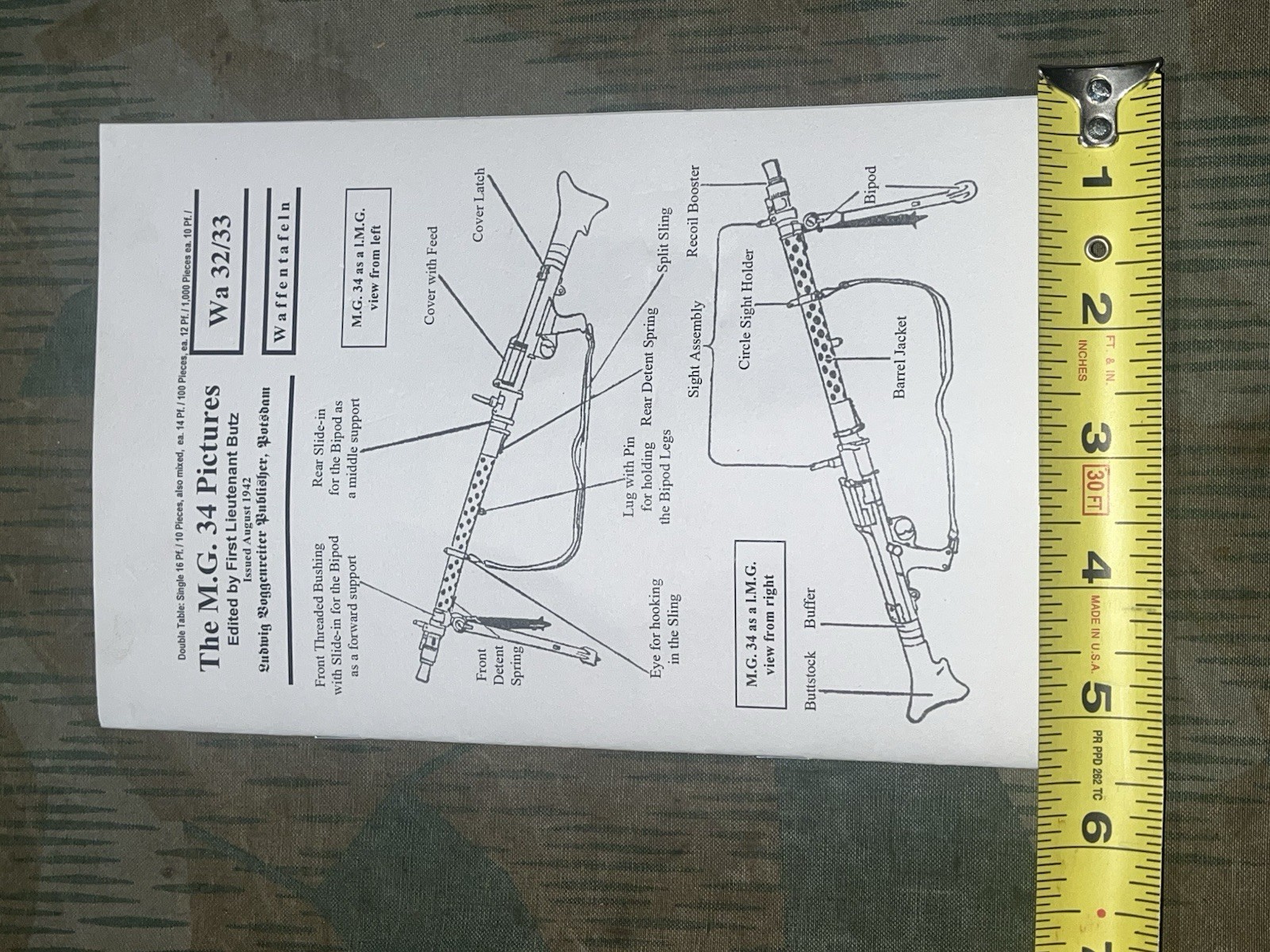 WW2 German Mg34 Schematics / Manual Reprint In English - Image 5