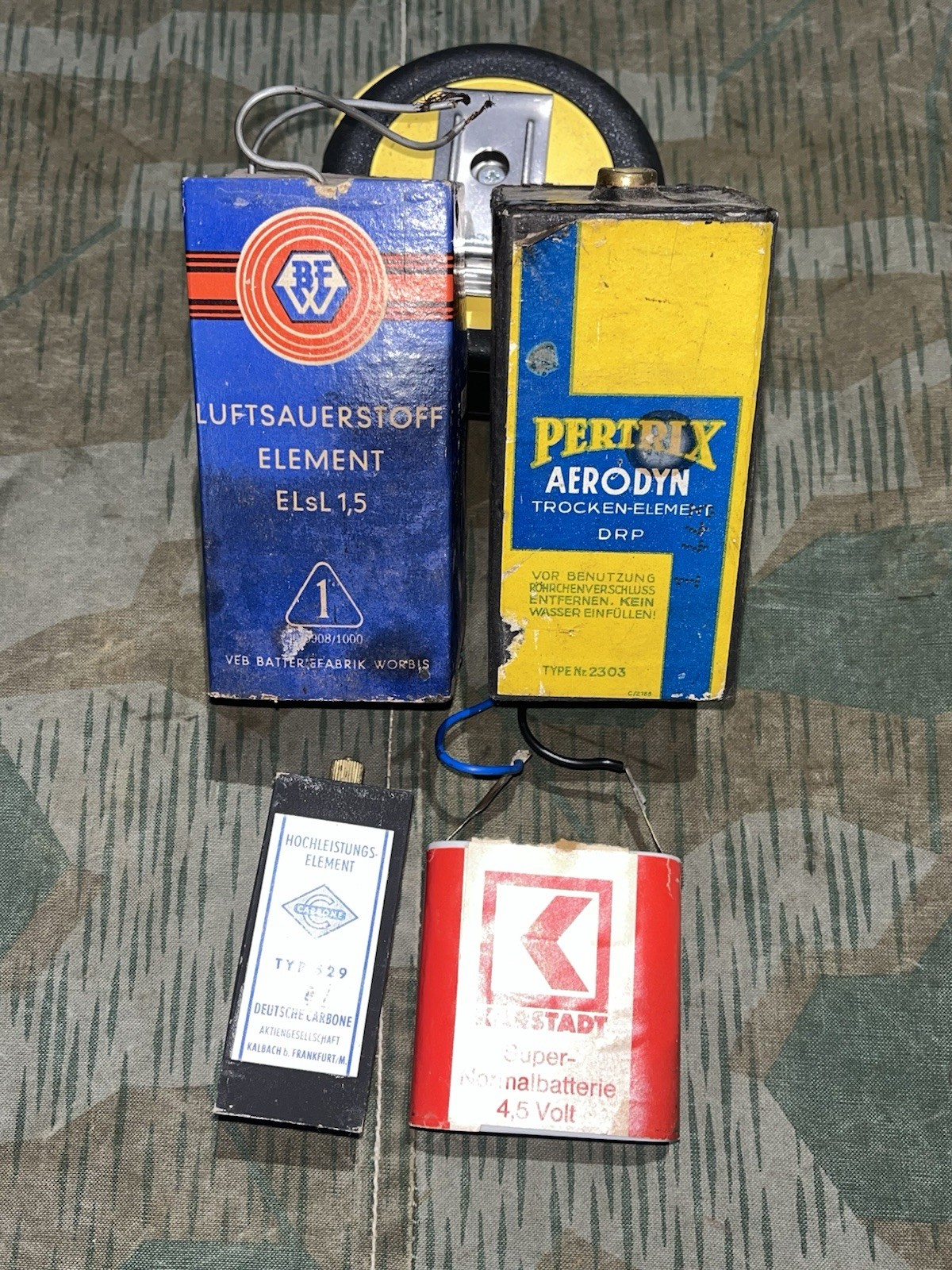 WW2 German Style FF33 Field Telephone / Uniform Flashlight Battery (Post WW2)