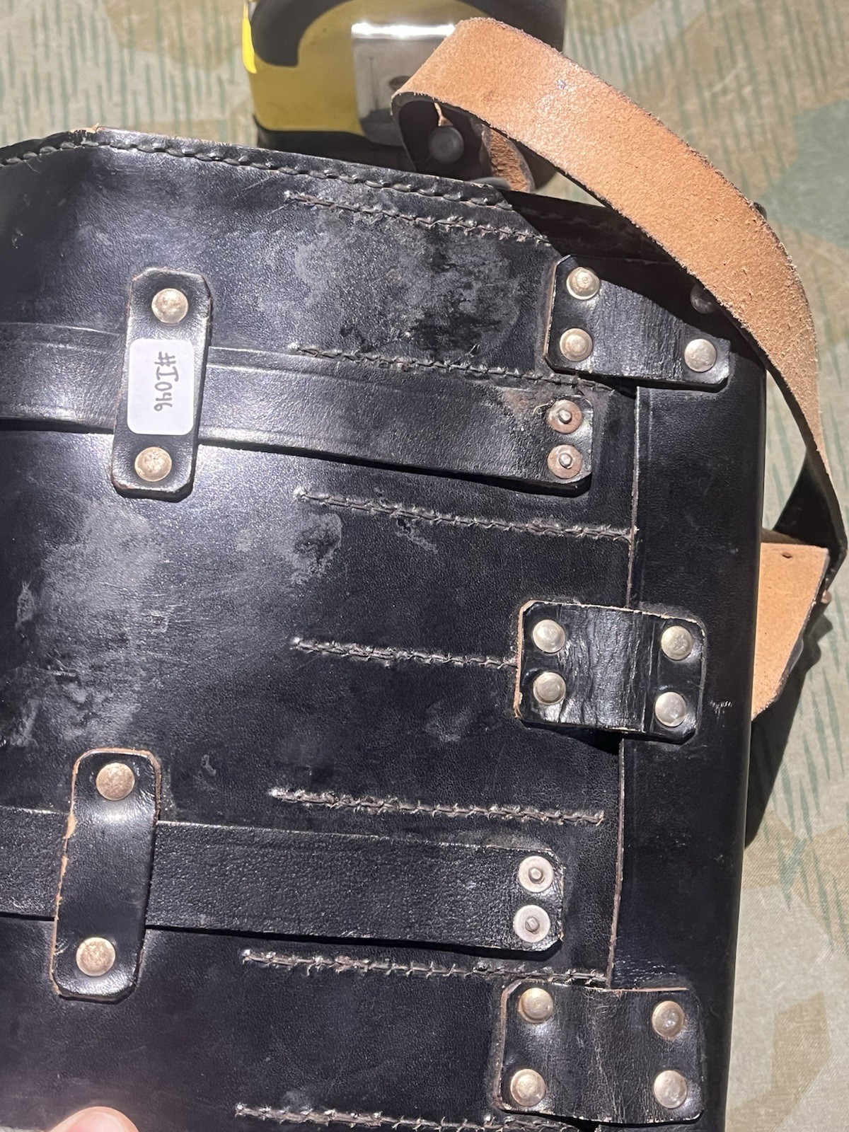 Post WW2 German Signal Leather Flare Pouch 26.5mm w/ Shoulder Straps - Image 14