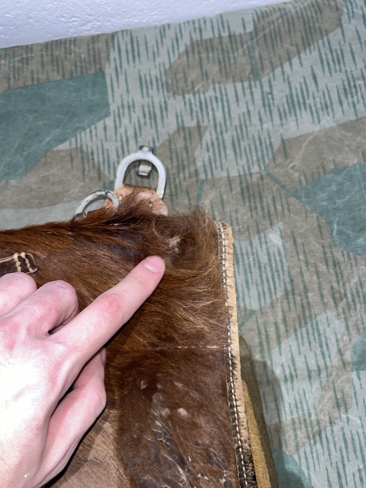 Original WW2 German Uniform M39 Pony Fur Tornister Backpack Marked 1942 - Image 9