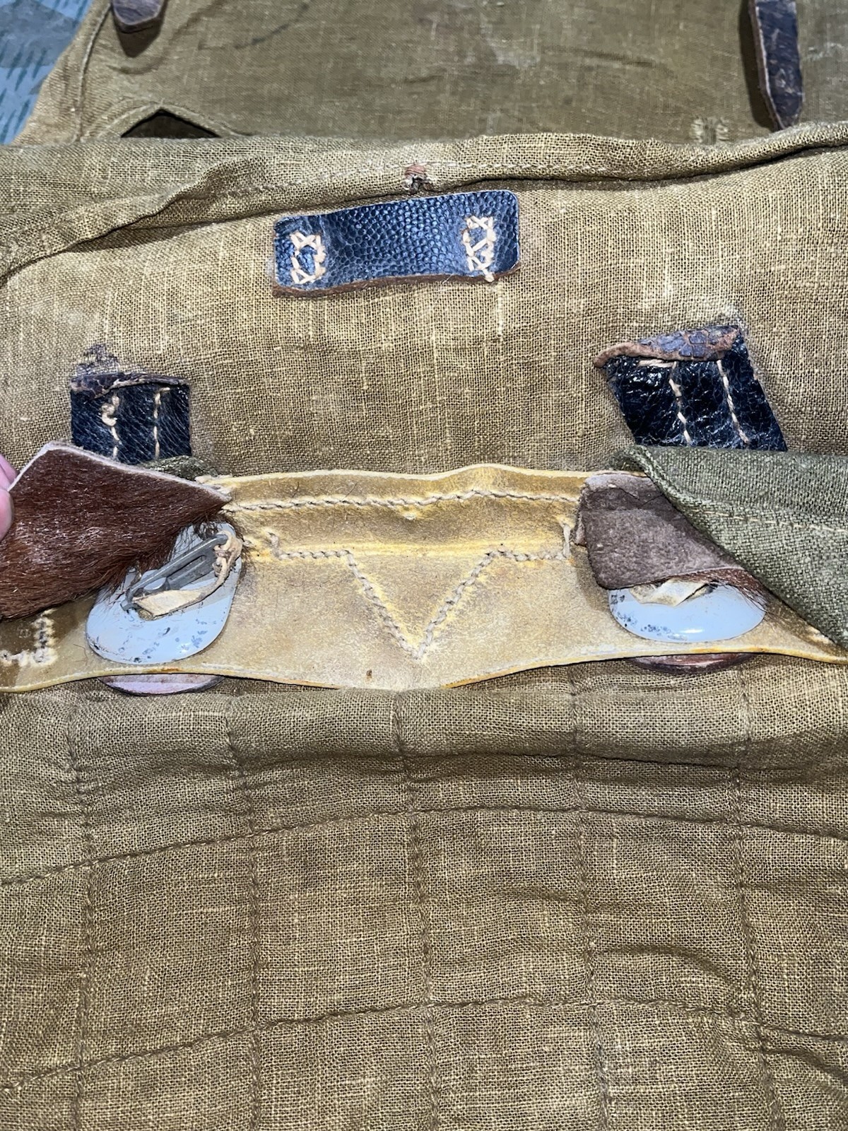 Original WW2 German Uniform M39 Pony Fur Tornister Backpack Marked 1942 - Image 17