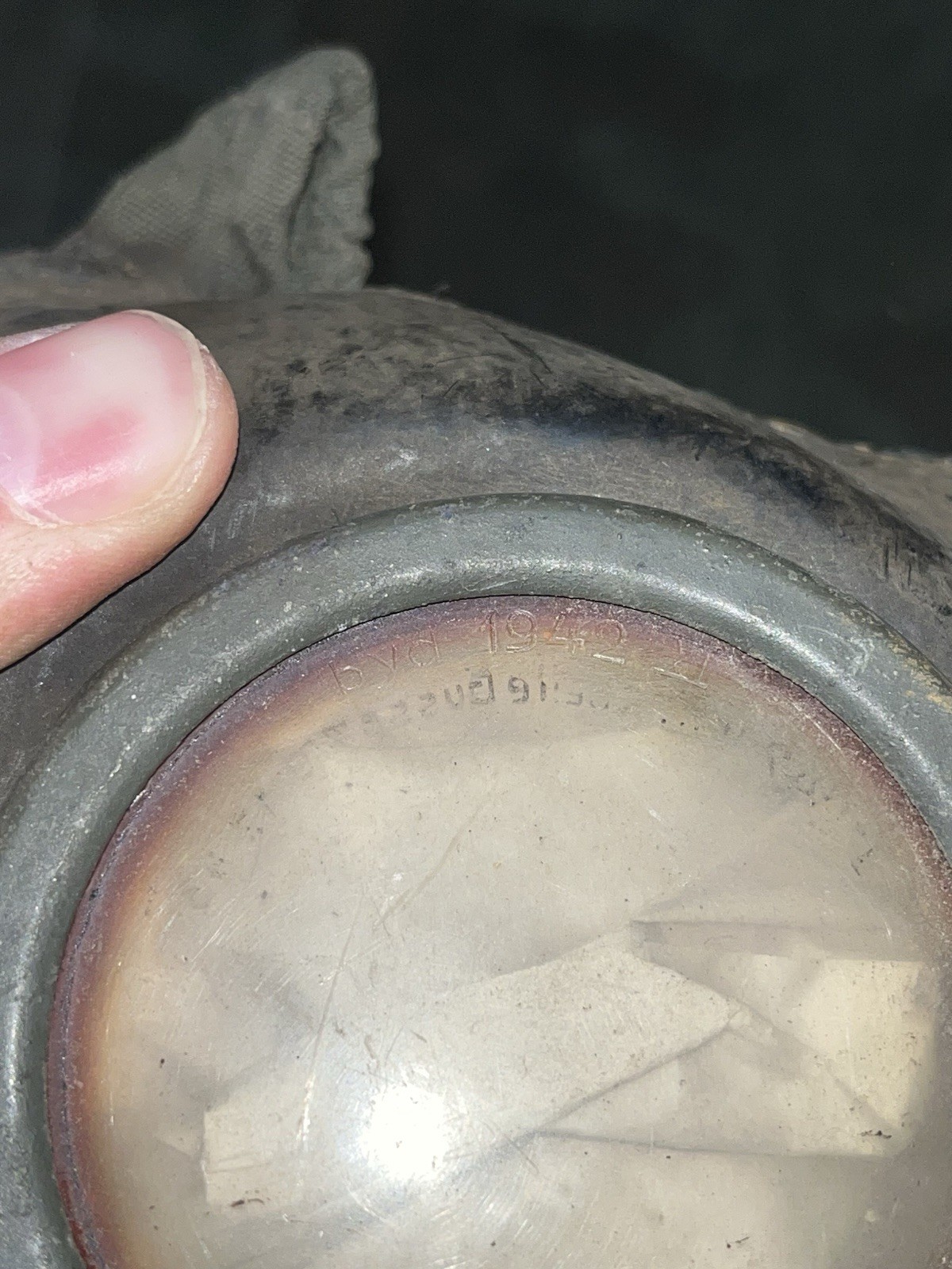 Original WW2 German Luftwaffe Bomber Pilot Oxygen Mask Marked BYD 1942 Draeger - Image 6