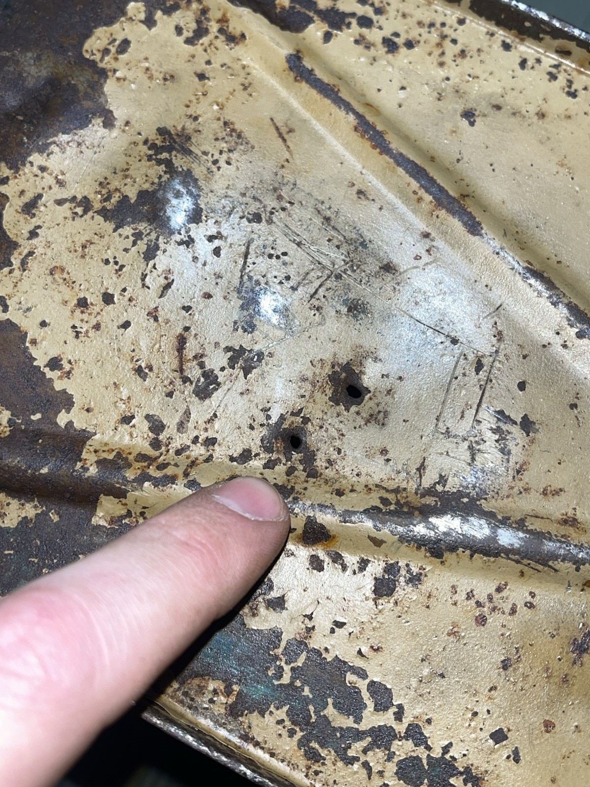 Original WW2 German Kart L.F.H. 18 Howitzer Munitions Container Ordnance Tan Painted Dunkelgelb - Image 7
