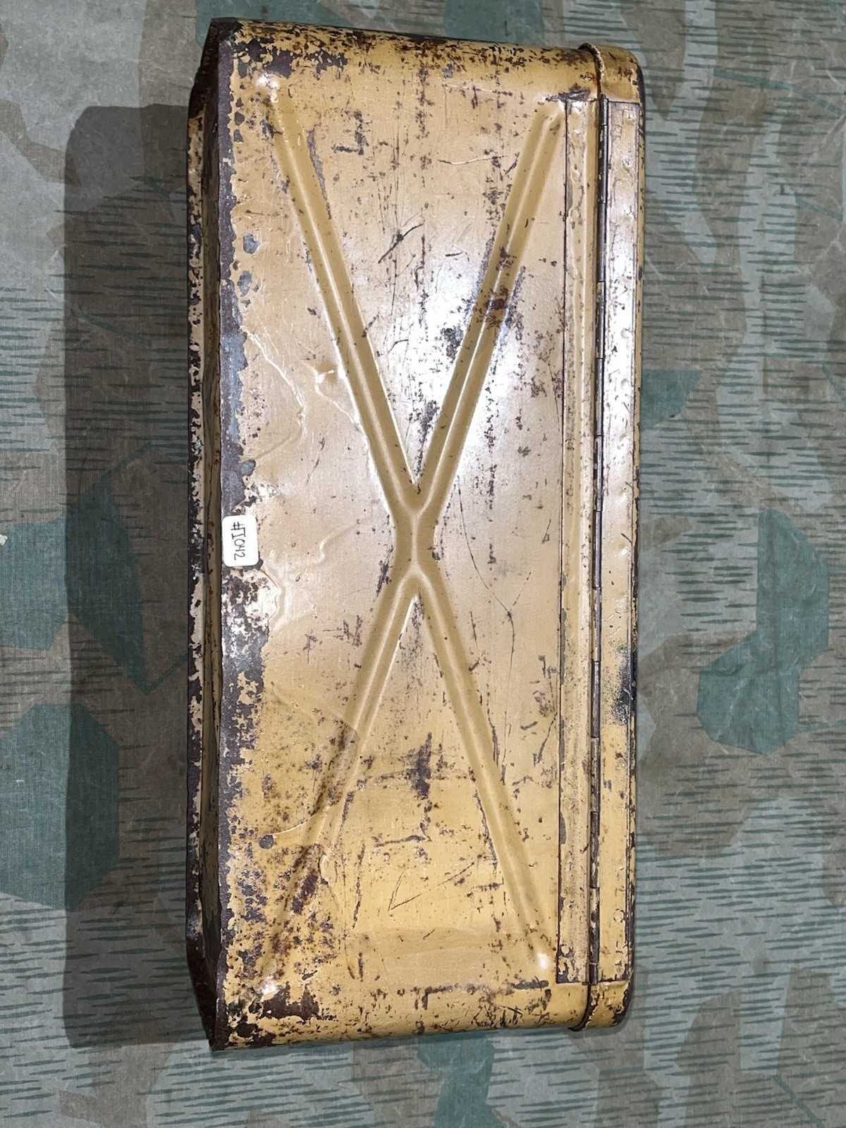 Original WW2 German Kart L.F.H. 18 Howitzer Munitions Container Ordnance Tan Painted Dunkelgelb - Image 10