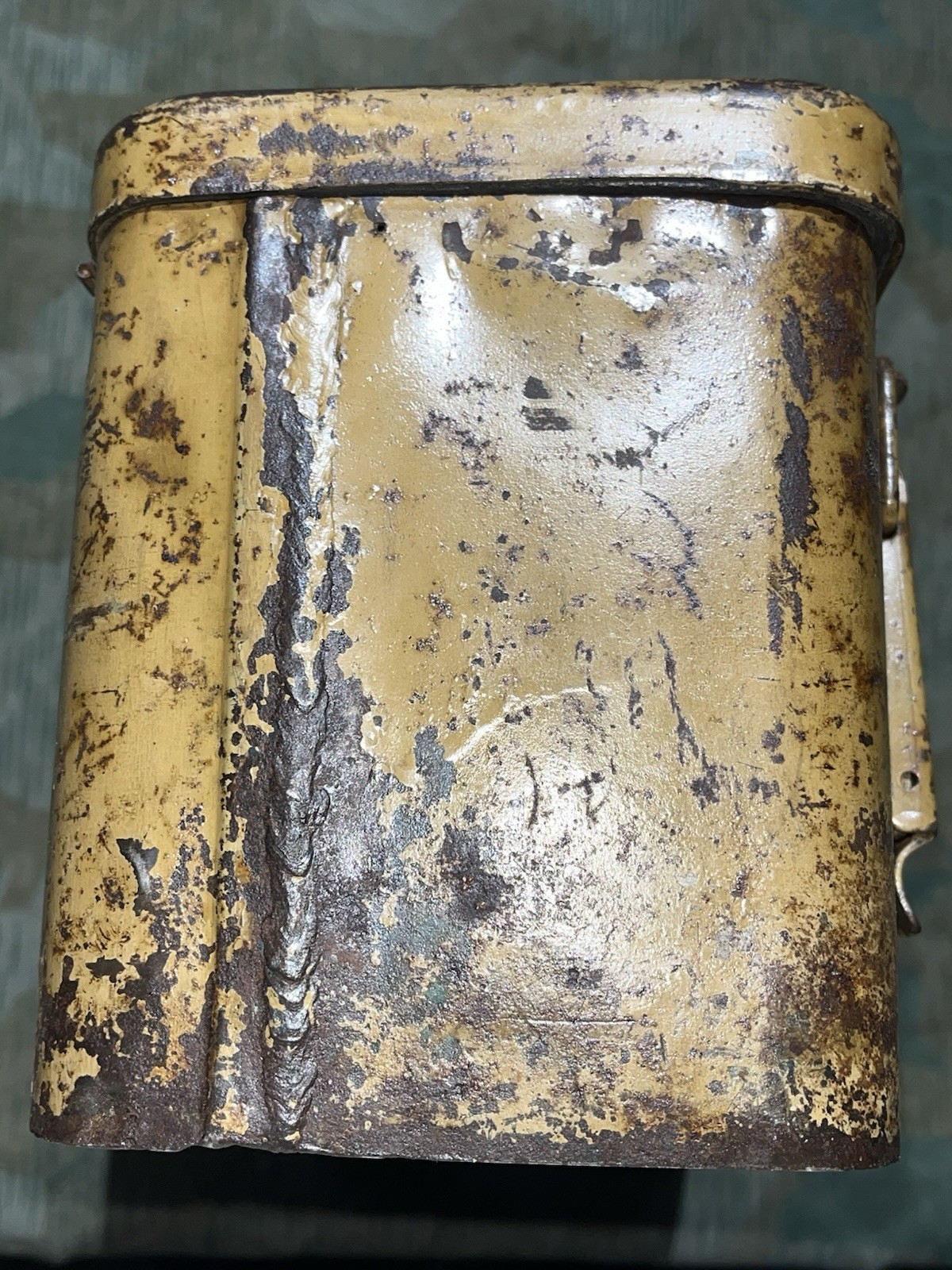 Original WW2 German Kart L.F.H. 18 Howitzer Munitions Container Ordnance Tan Painted Dunkelgelb - Image 13