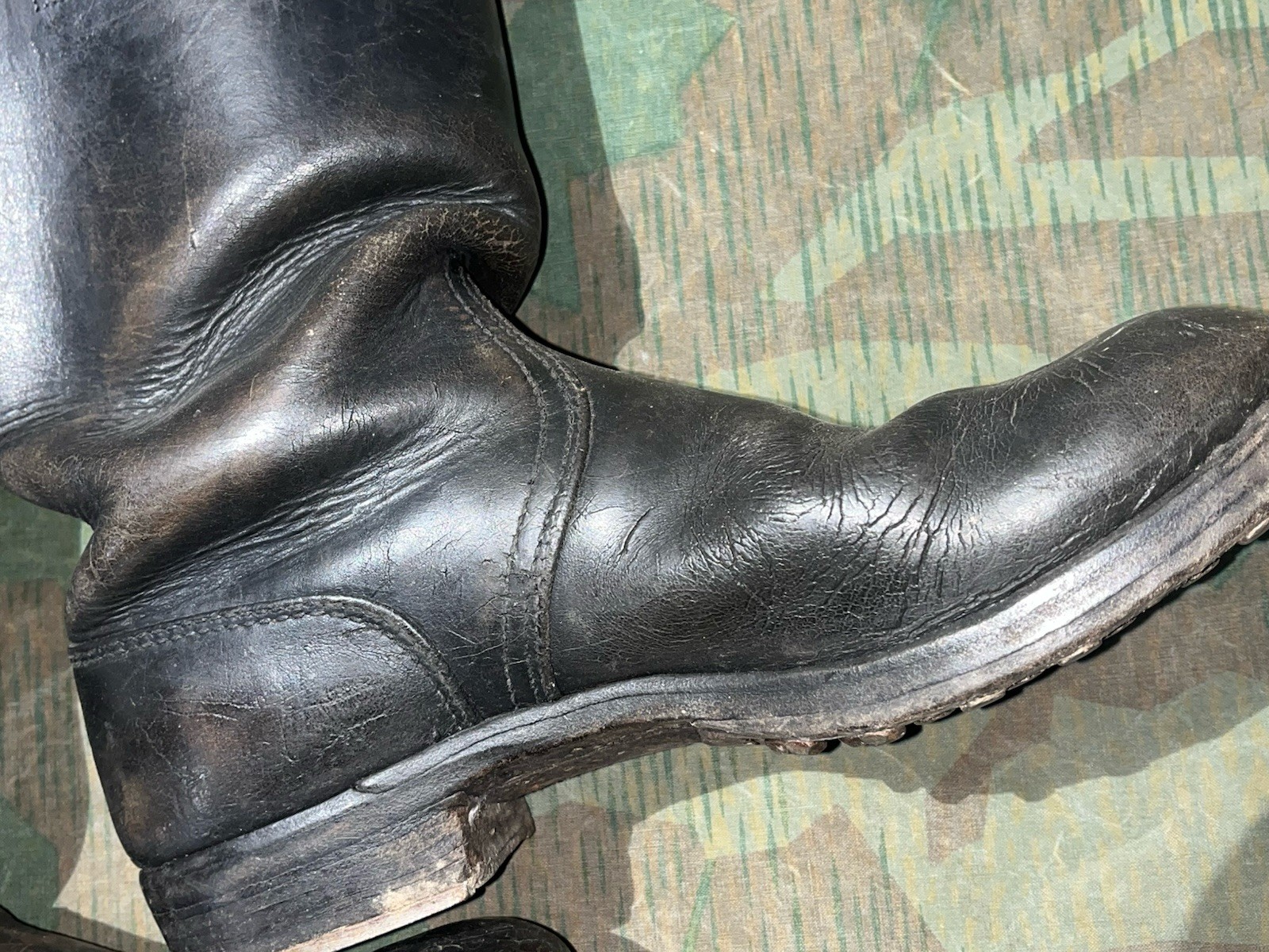 Size 10.5 Original WW2 German Uniform Combat / Marching Jack Boots w/ Hobnails - Image 9