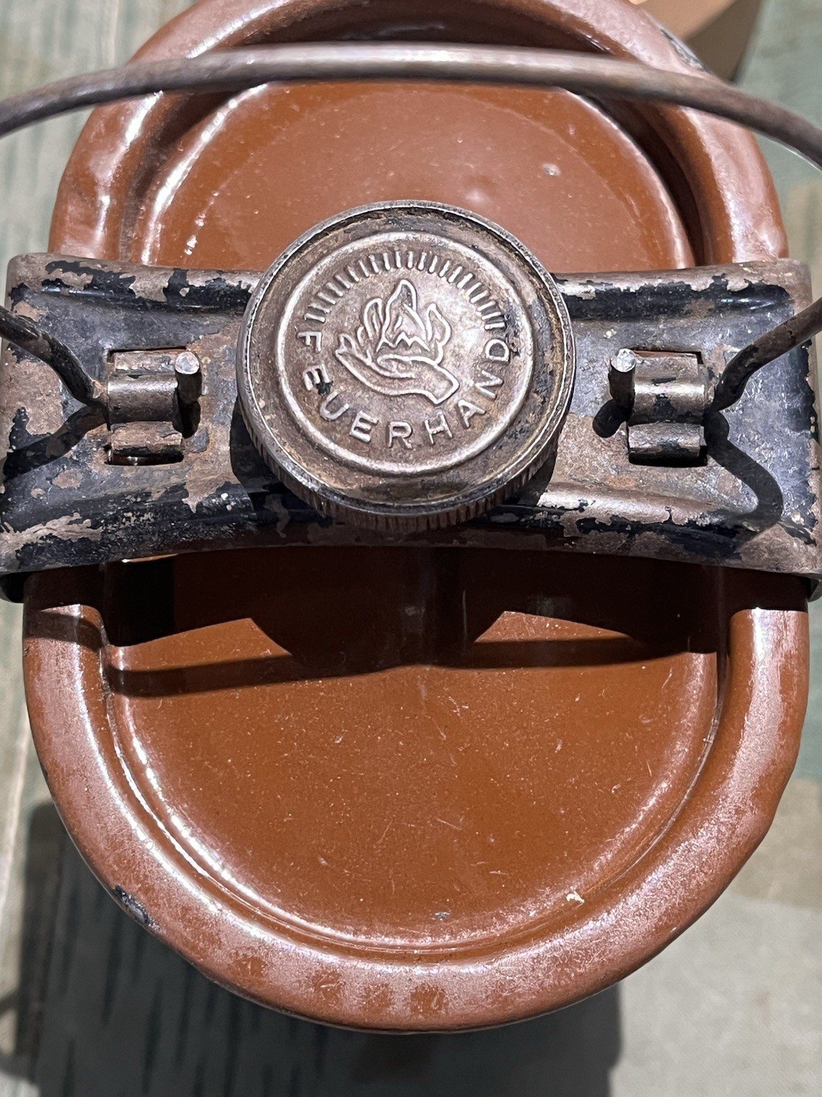 Original WW2 German Fuerhand Enamel Fuel Tin for Kubelwagen - Image 2