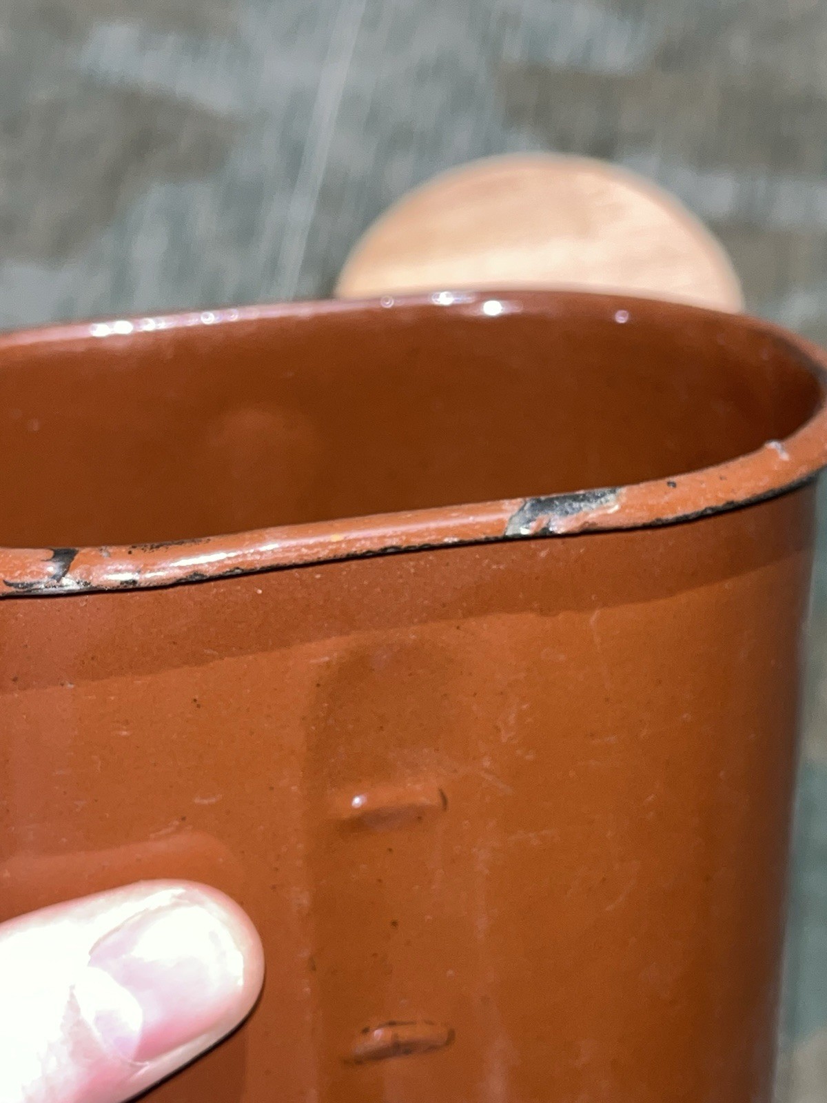 Original WW2 German Fuerhand Enamel Fuel Tin for Kubelwagen - Image 10