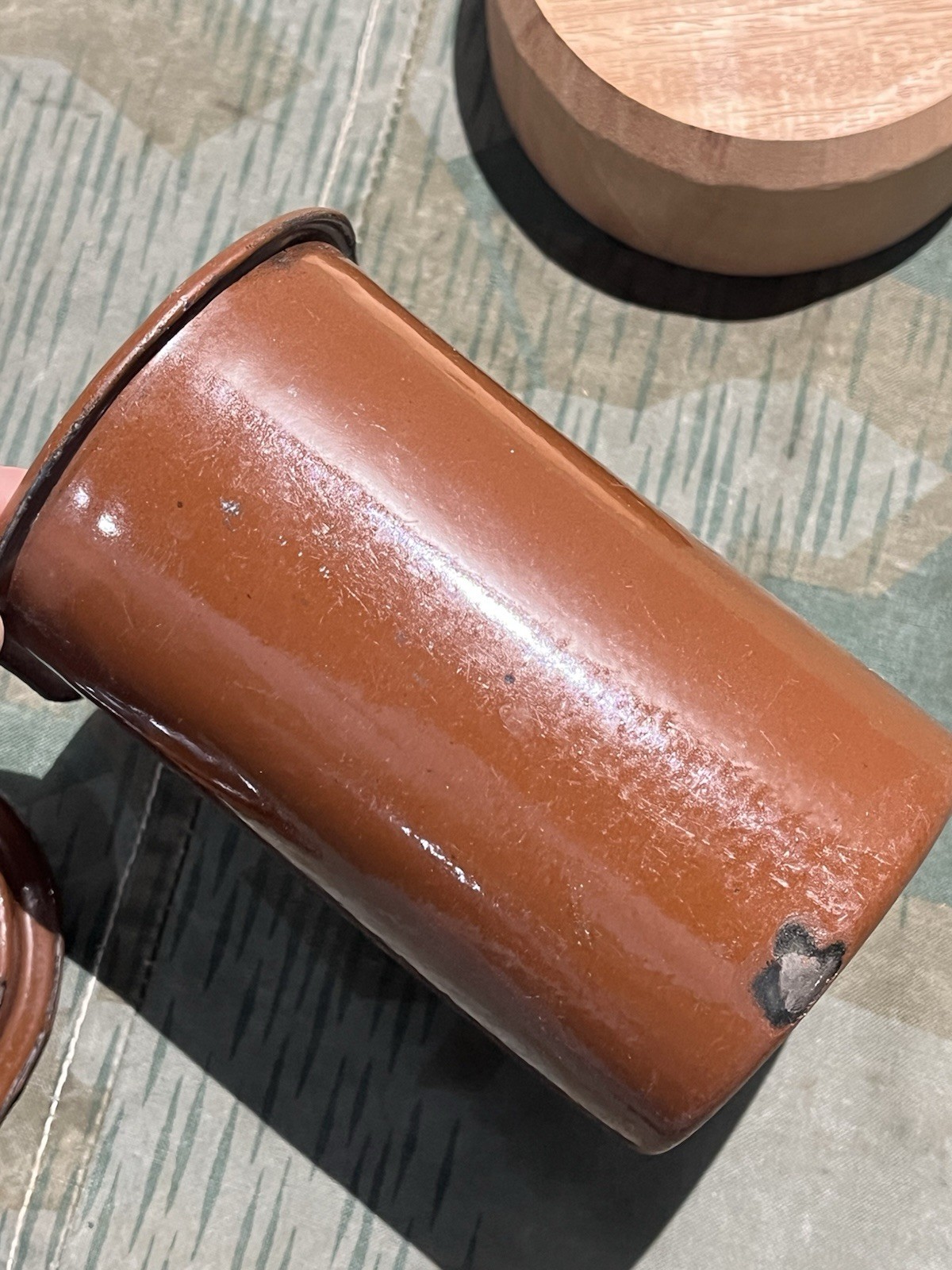 Original WW2 German Fuerhand Enamel Fuel Tin for Kubelwagen - Image 16