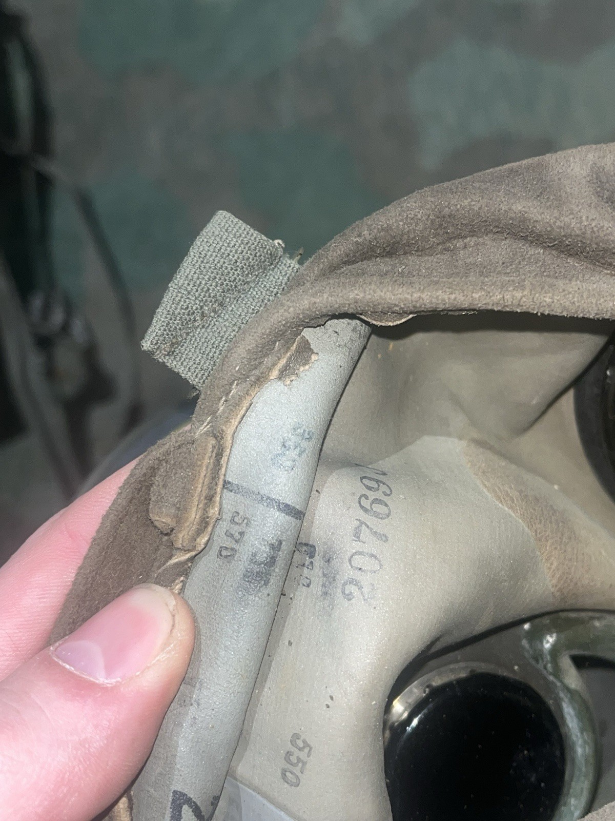 Original WW2 German GM30 Gas Mask, Filter, & Canister Marked 1938 - Image 9