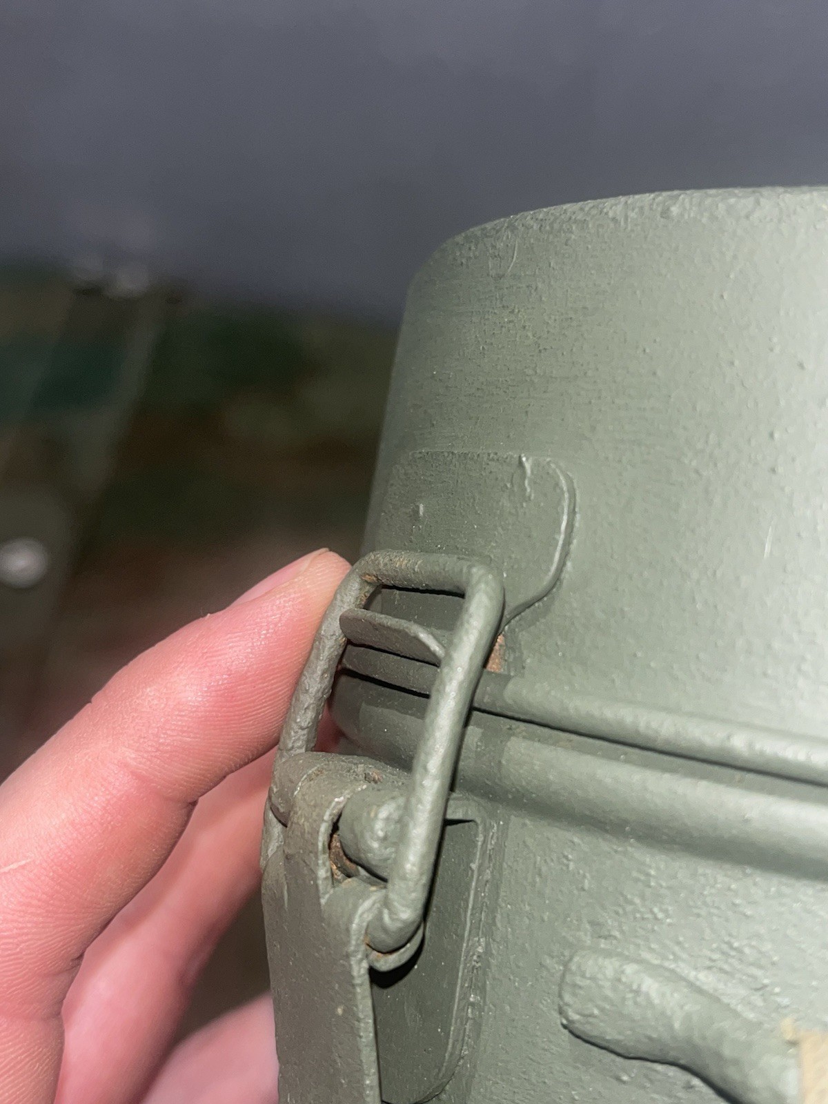 Original WW2 German GM30 Gas Mask, Filter, & Canister Marked 1938 - Image 22