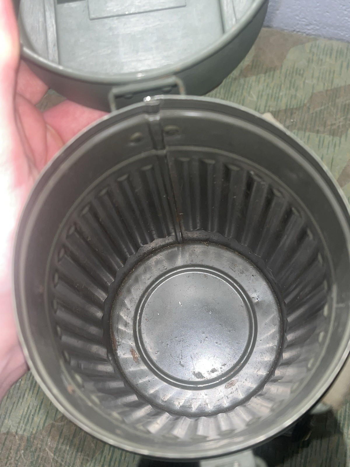Original WW2 German GM30 Gas Mask, Filter, & Canister Marked 1938 - Image 23