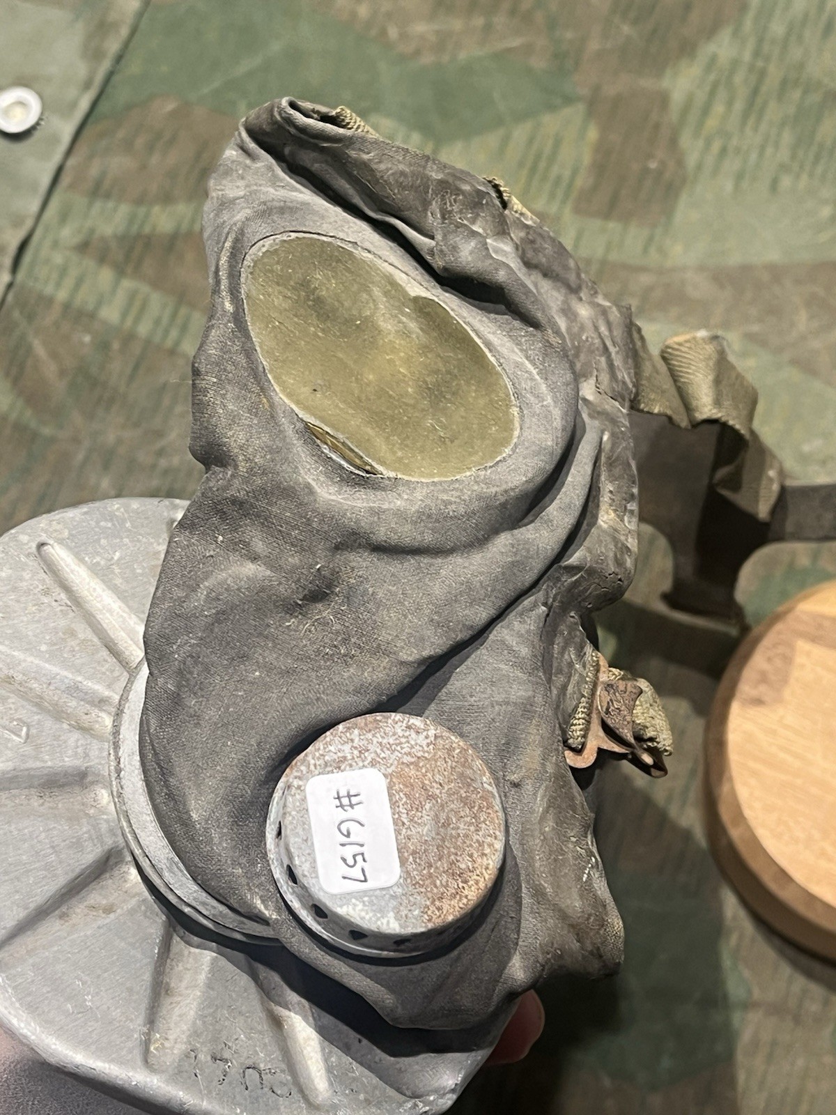 Original WW2 German VM44 Luftschutz Civil Gas Mask and Filter Late War - Image 4