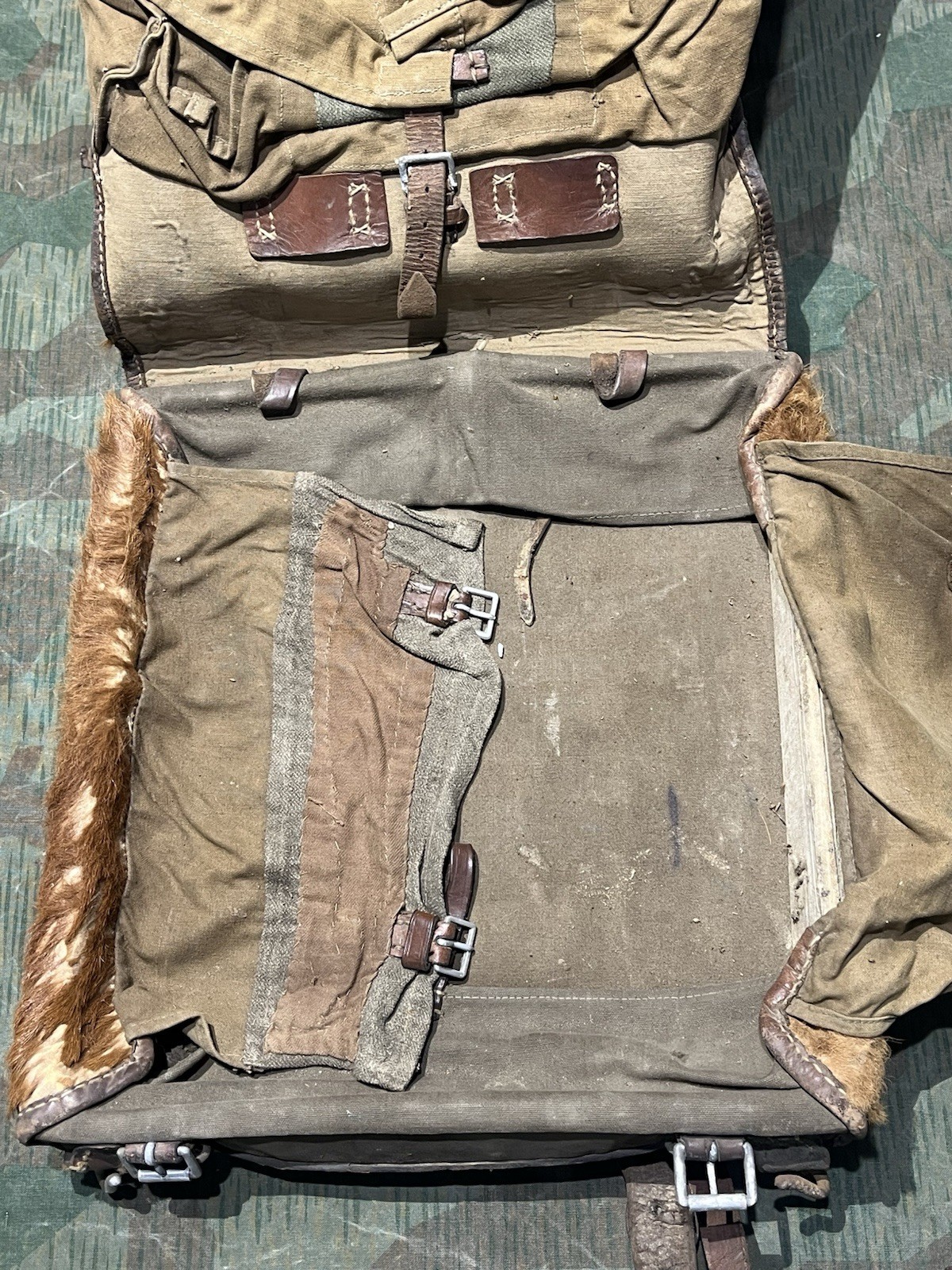 Original WW2 German Uniform M34 Pony Fur Tornister Backpack 1937 Marked - Image 5