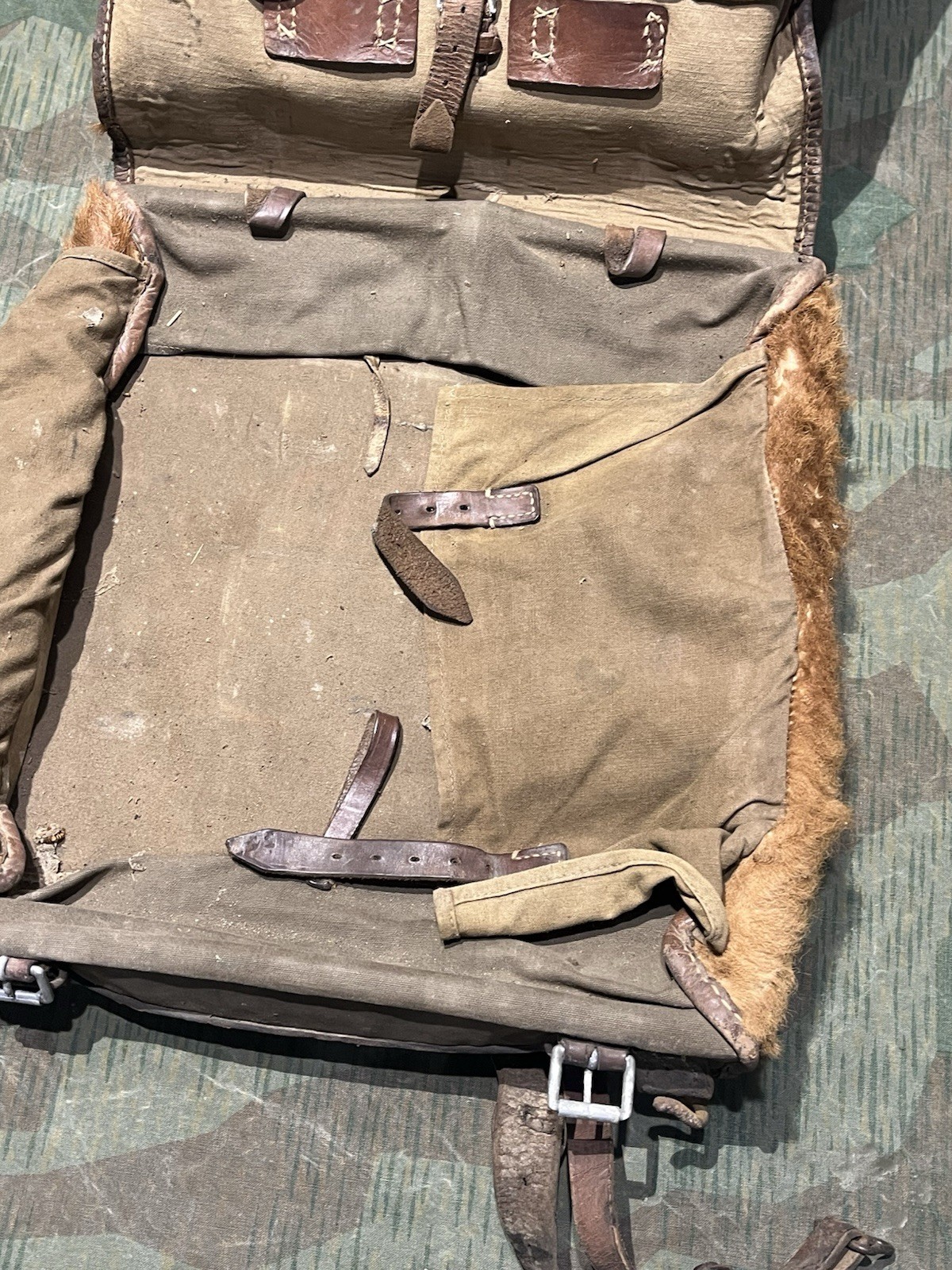 Original WW2 German Uniform M34 Pony Fur Tornister Backpack 1937 Marked - Image 7
