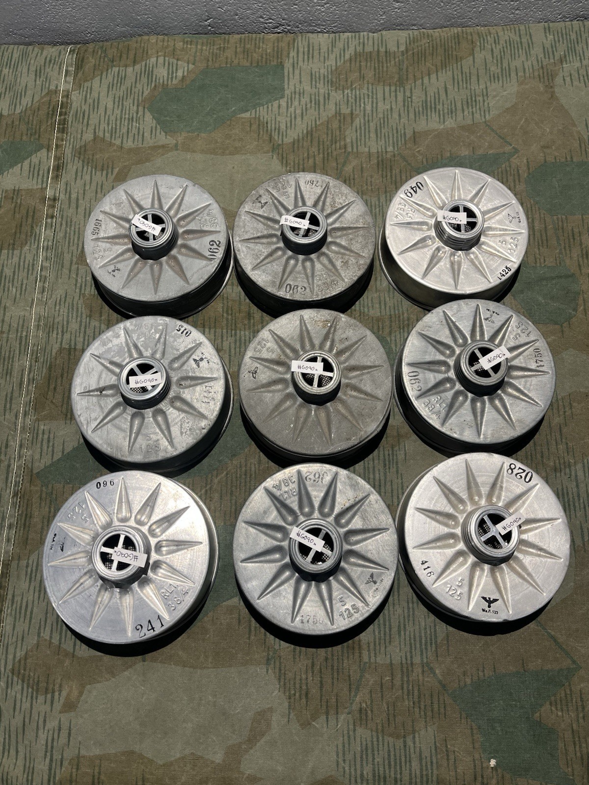 Original WW2 German Civil Gas Mask Filter Waffen Marked VM40 / VM37 / Gm30 / Gm38