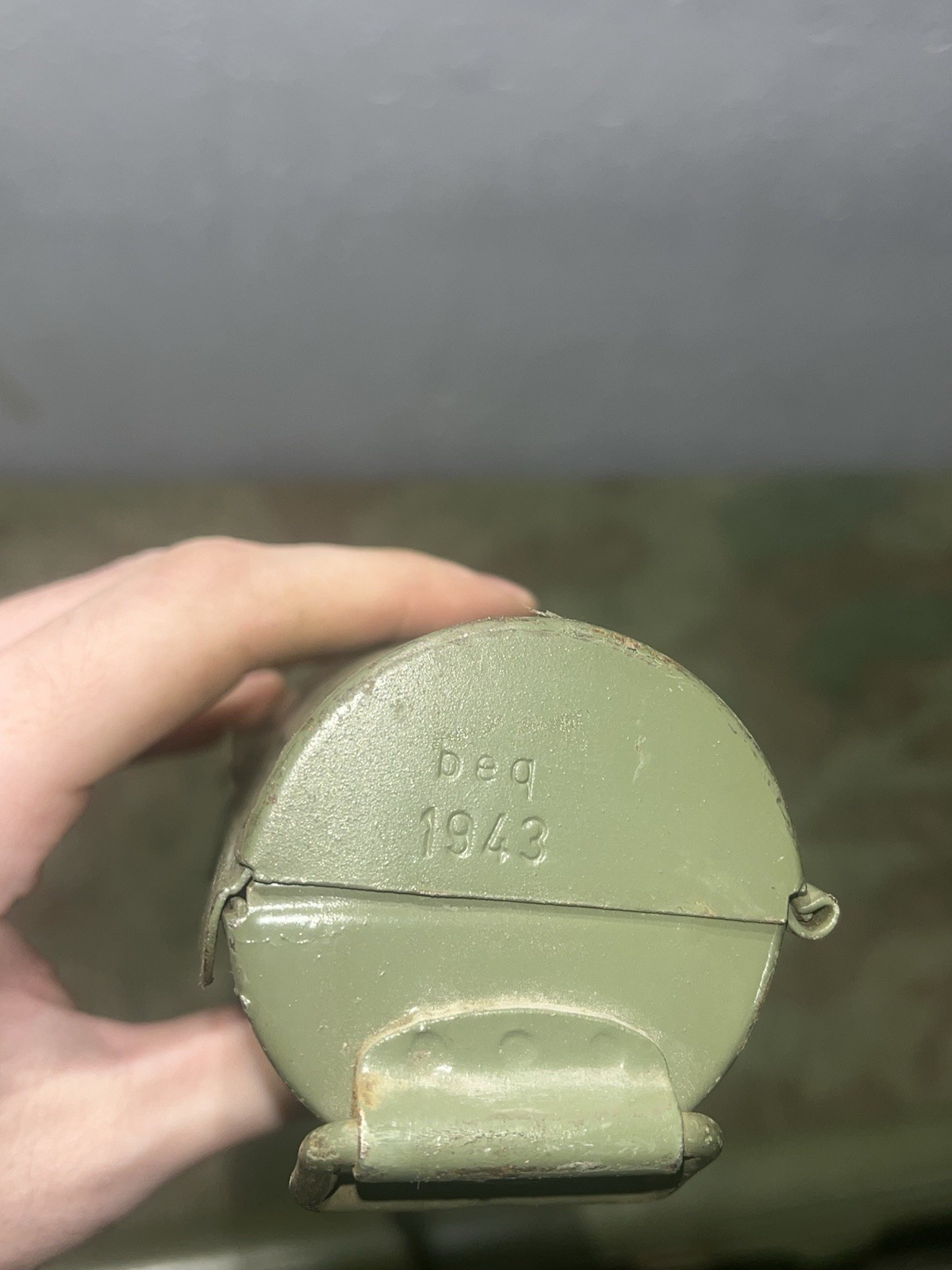 Original WW2 German Mg34 Spare Barrel Carrier Holder Marked & Dated Laufschützer 43 1x - Image 2