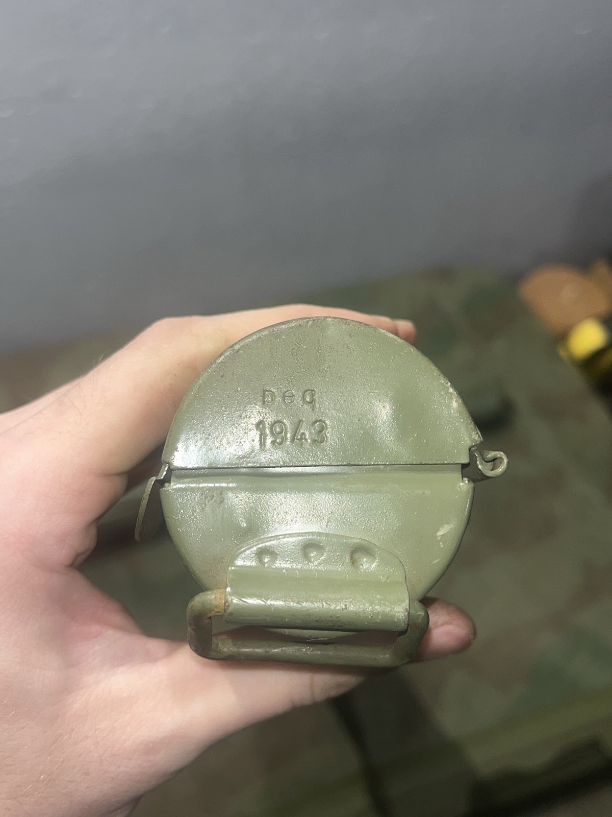 Original WW2 German Mg34 Spare Barrel Carrier Holder Marked & Dated Laufschützer 43 1x - Image 3