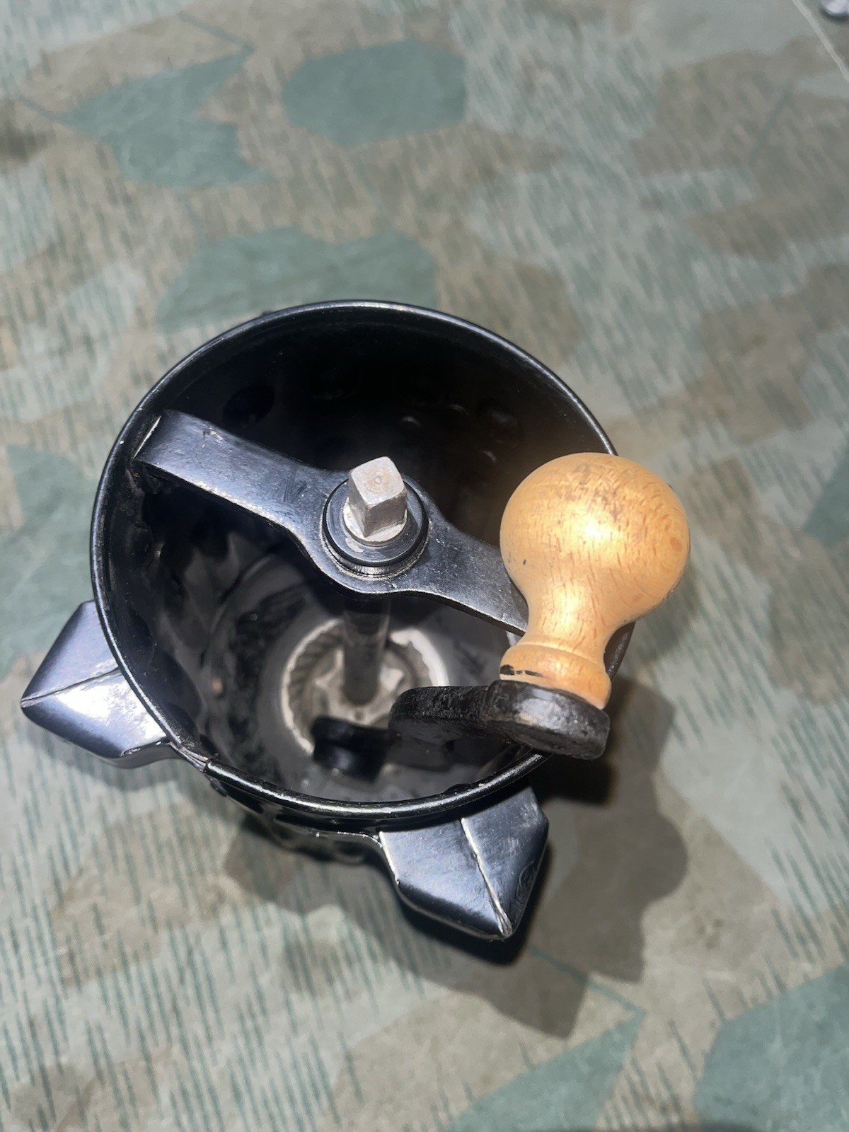 Original WW2 German / Italian Field Kitchen Coffee Grinder Complete - Image 24