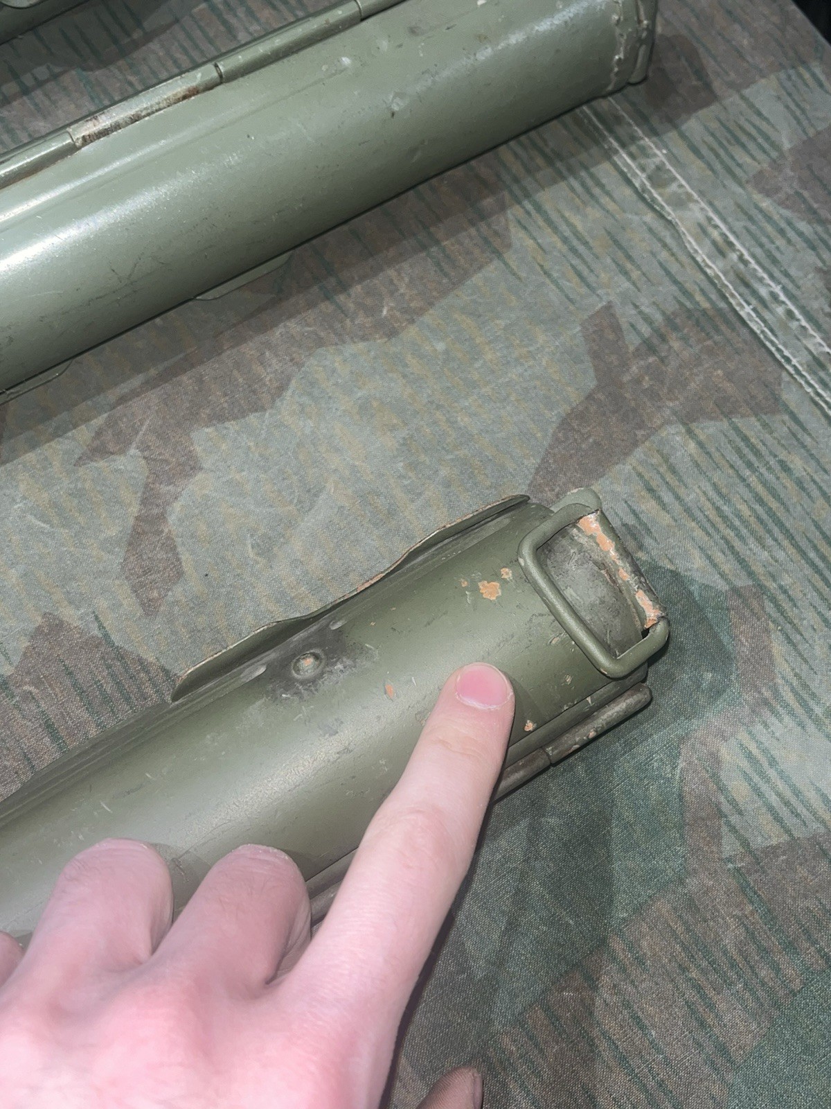 Original WW2 German Mg34 Spare Barrel Carrier Holder Marked & Dated Laufschützer 43 1x - Image 17