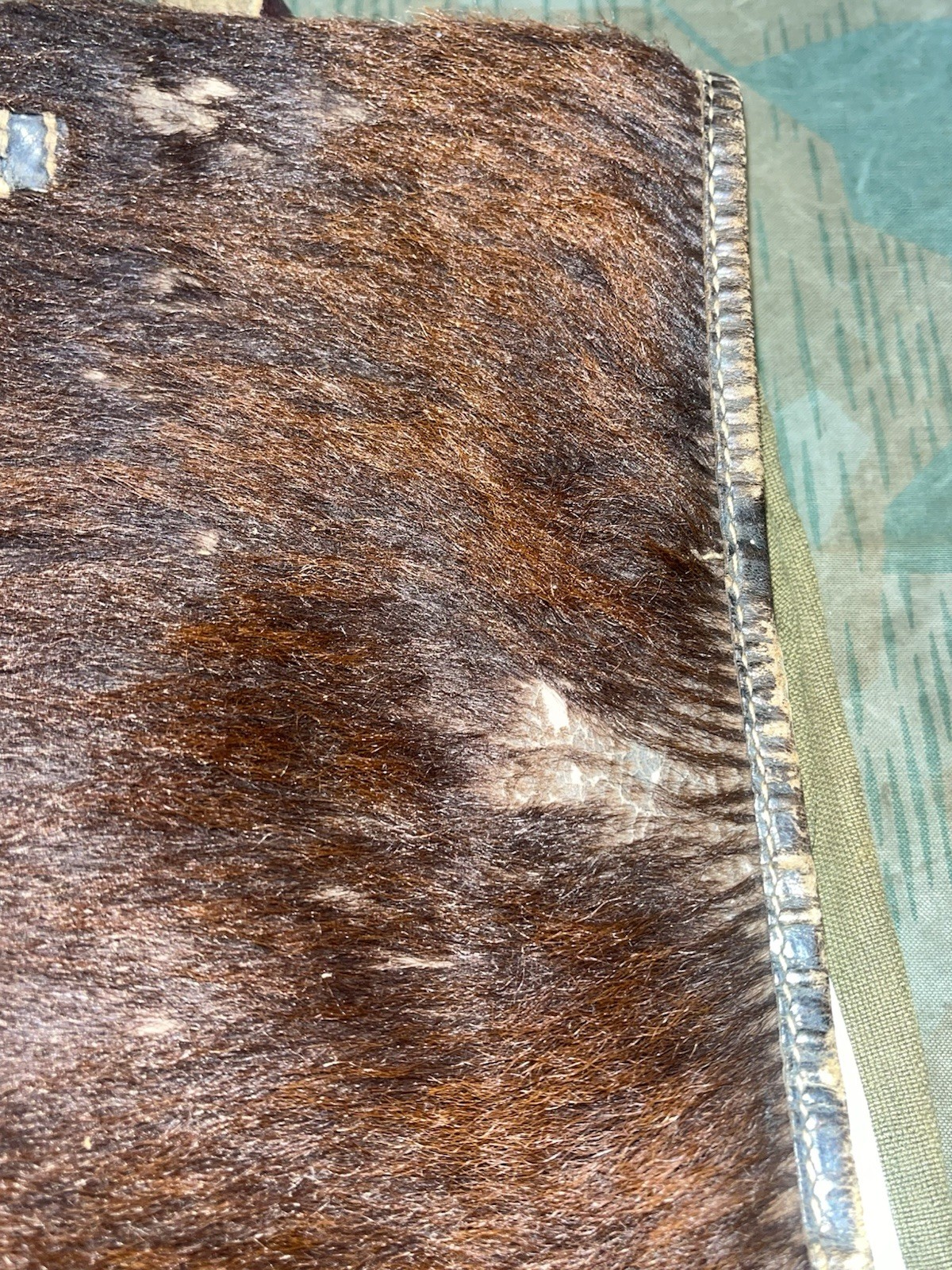 Original WW2 German Uniform M39 Pony Fur Horsehair Tornister Backpack Marked 1942 - Image 3