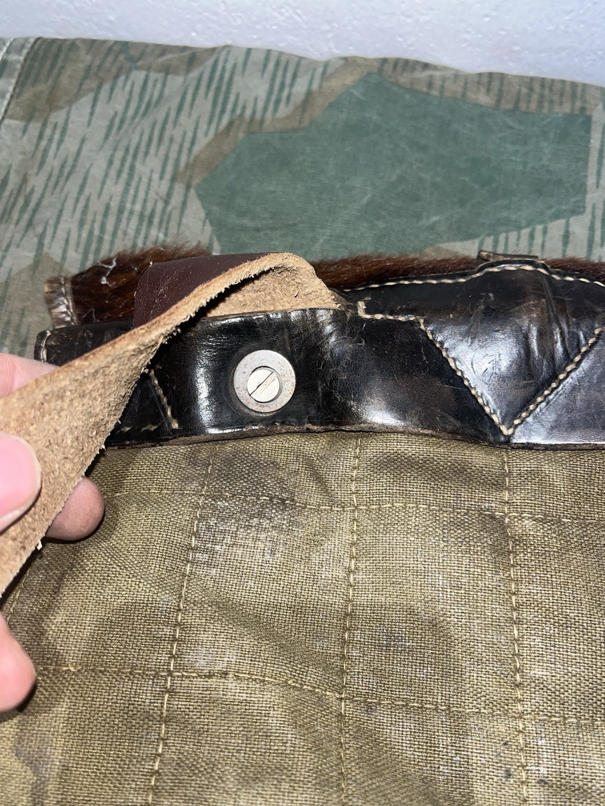 Original WW2 German Uniform M39 Pony Fur Horsehair Tornister Backpack Marked 1942 - Image 10