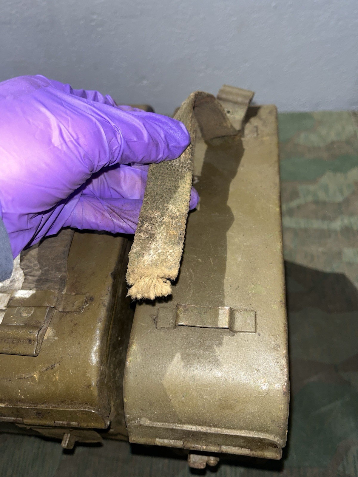 Original WW1 / WW2 Soviet Russian USSR Maxim M1910 Ammo Can 7.62X54 Poor Cond. / Defects - Image 12