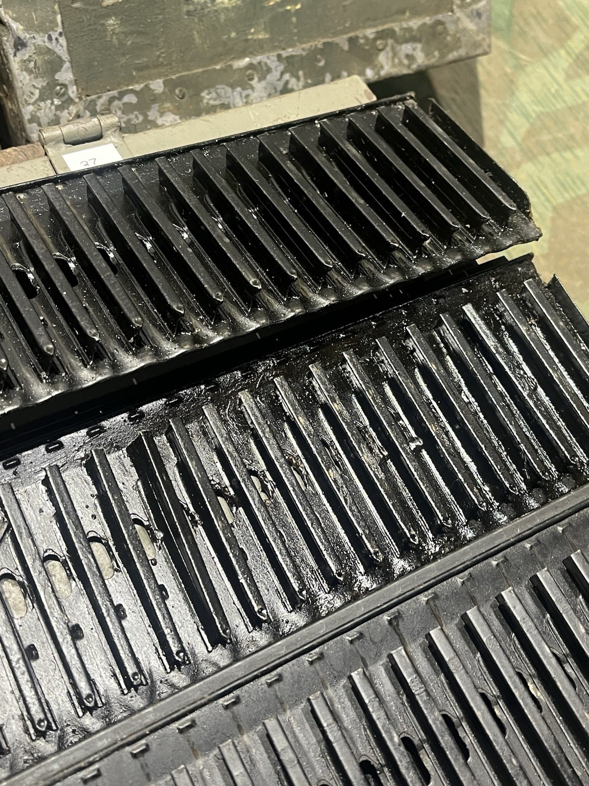 Original WW2 German / 3x Italian Breda M37 Ammo Cans Boxes Crates w/ Feed Trays - Image 3