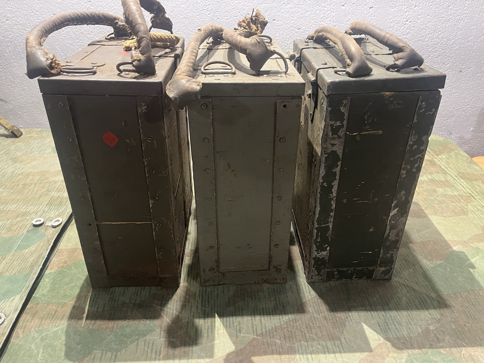 Original WW2 German / 3x Italian Breda M37 Ammo Cans Boxes Crates w/ Feed Trays - Image 11