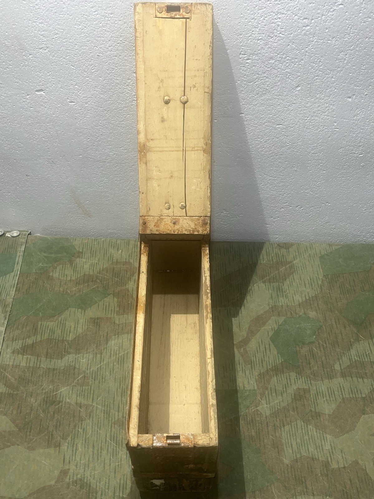 Original WW1 / WW2 German Mg08/15 Maxim Wood Ammo Can - Image 17