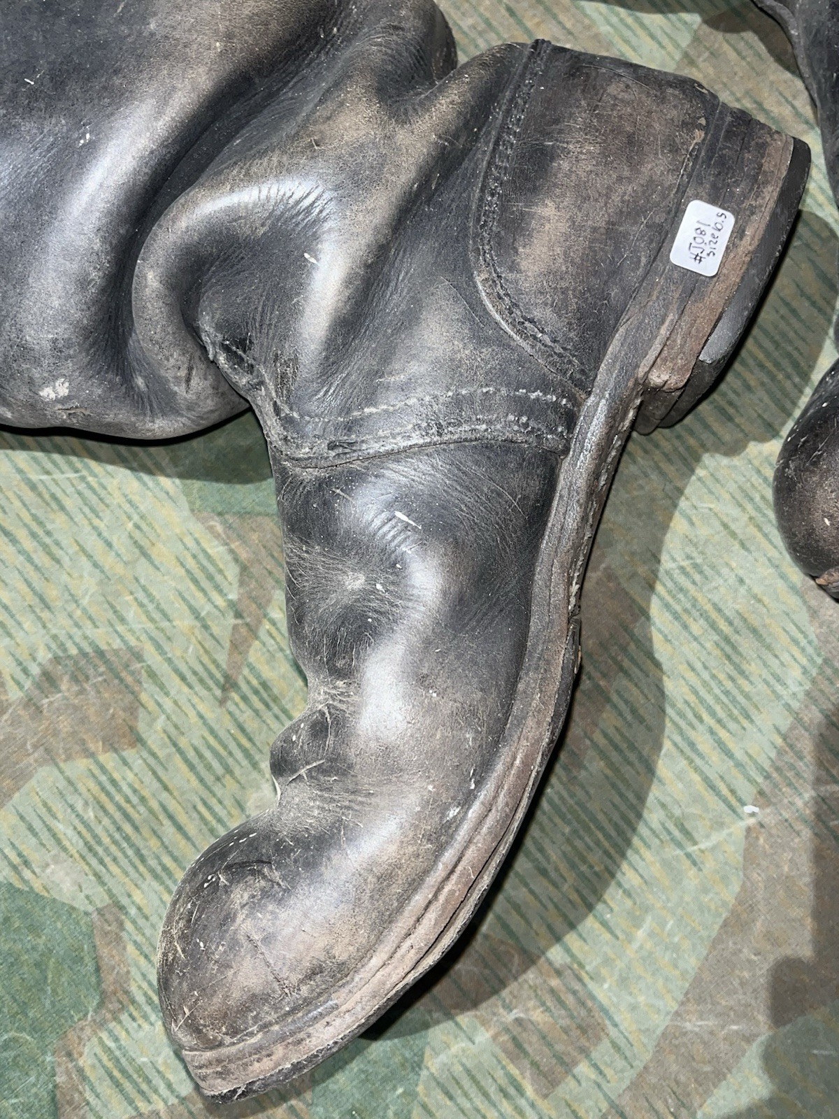 Size 10.5 Original WW2 German Uniform Combat / Marching Jack Boots - Image 4