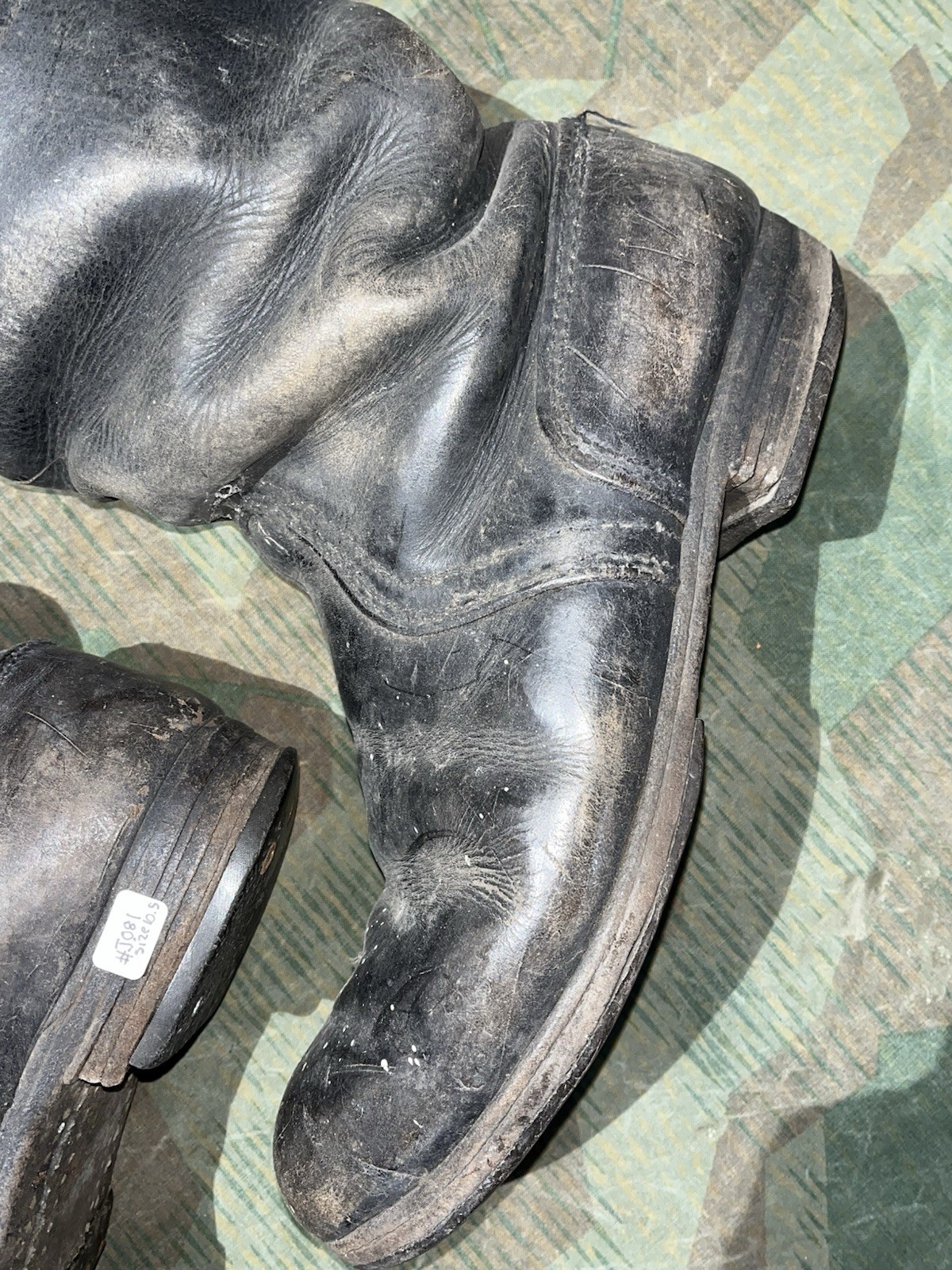 Size 10.5 Original WW2 German Uniform Combat / Marching Jack Boots - Image 6