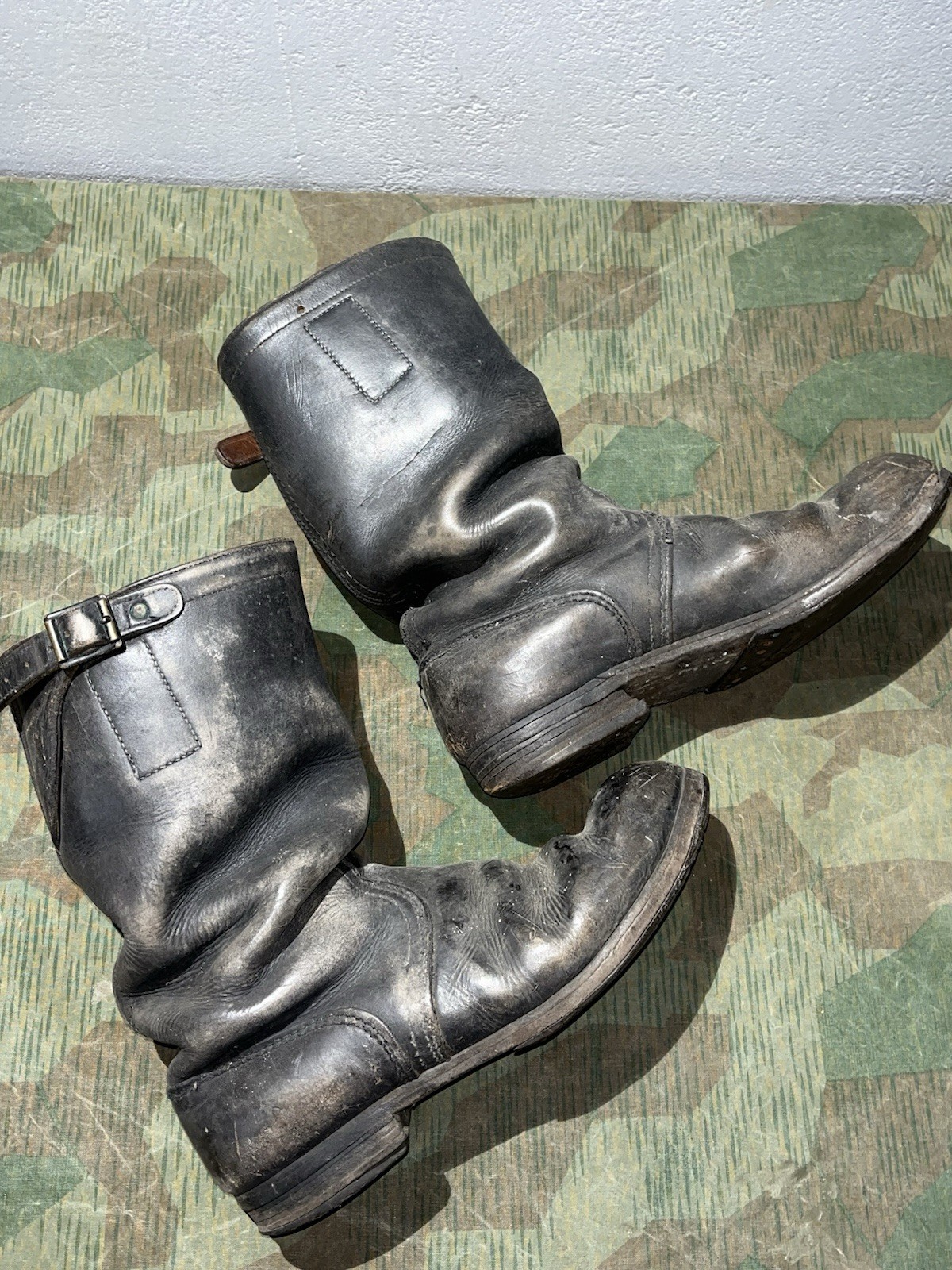Size 10.5 Original WW2 German Uniform Combat / Marching Jack Boots - Image 7