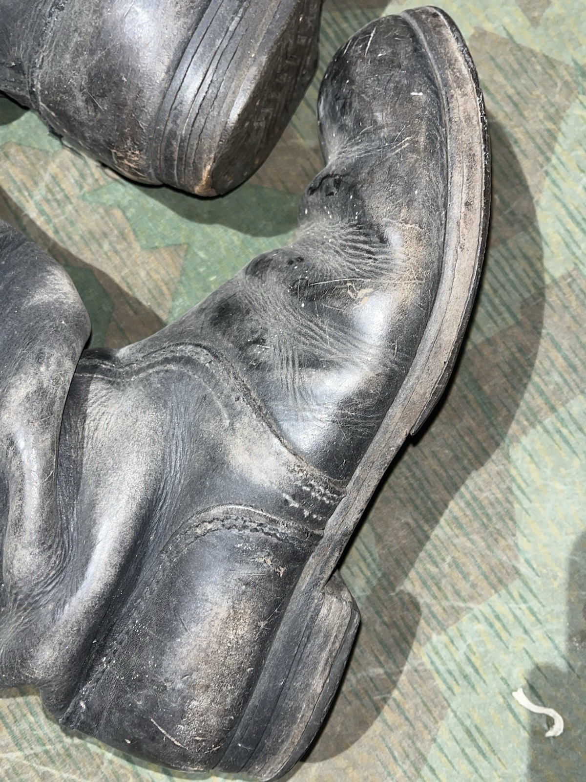 Size 10.5 Original WW2 German Uniform Combat / Marching Jack Boots - Image 9